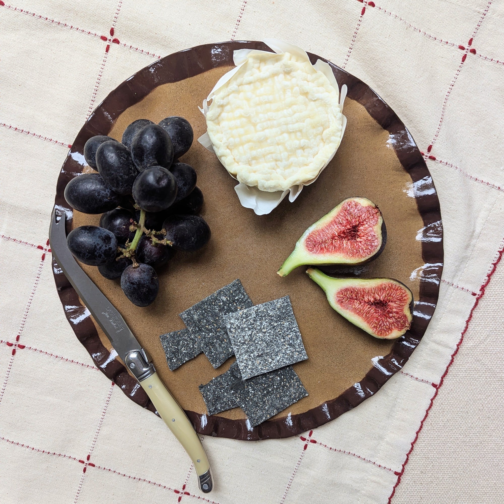 Chocolate Brown Edged Frill Platter