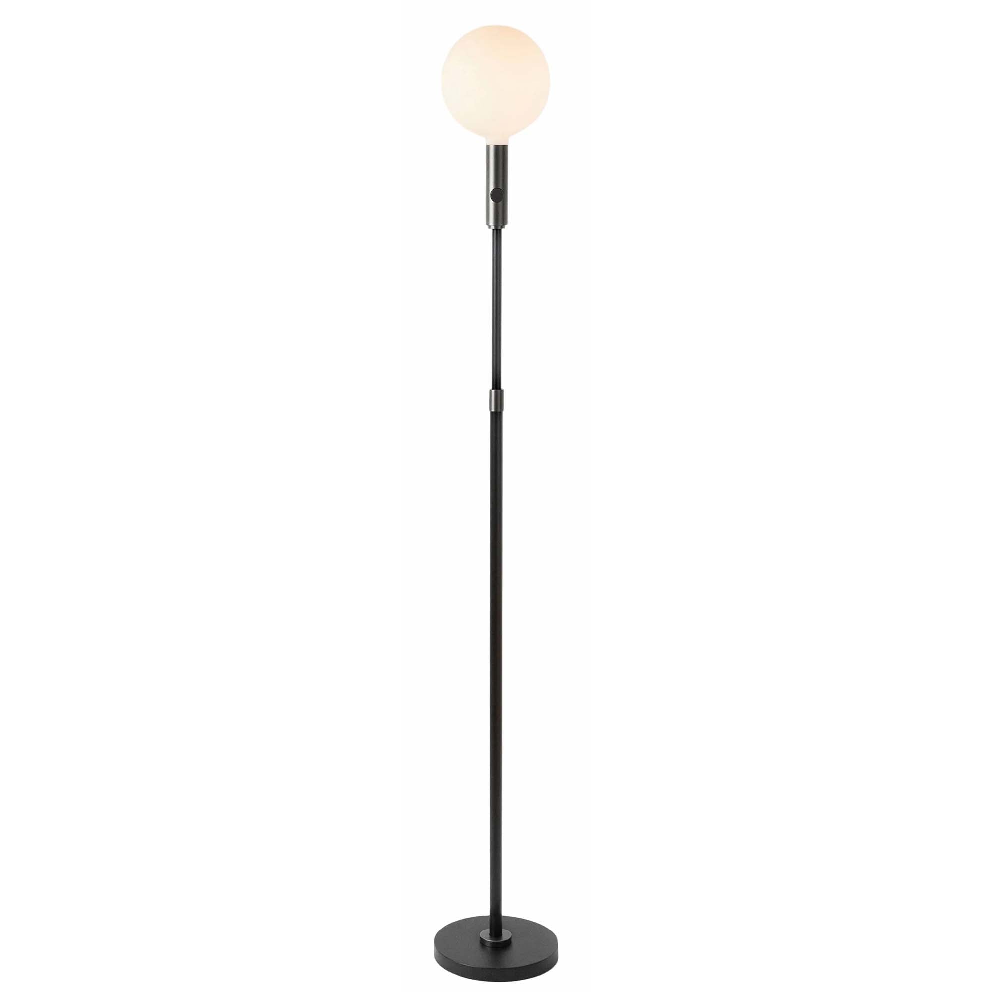 Poise Adjustable Floor Lamp in Graphite + Sphere V