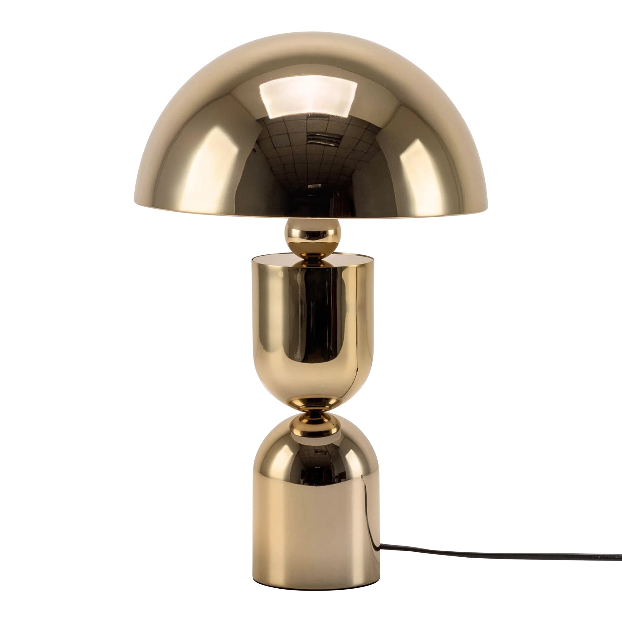 Brass dome mushroom table lamp