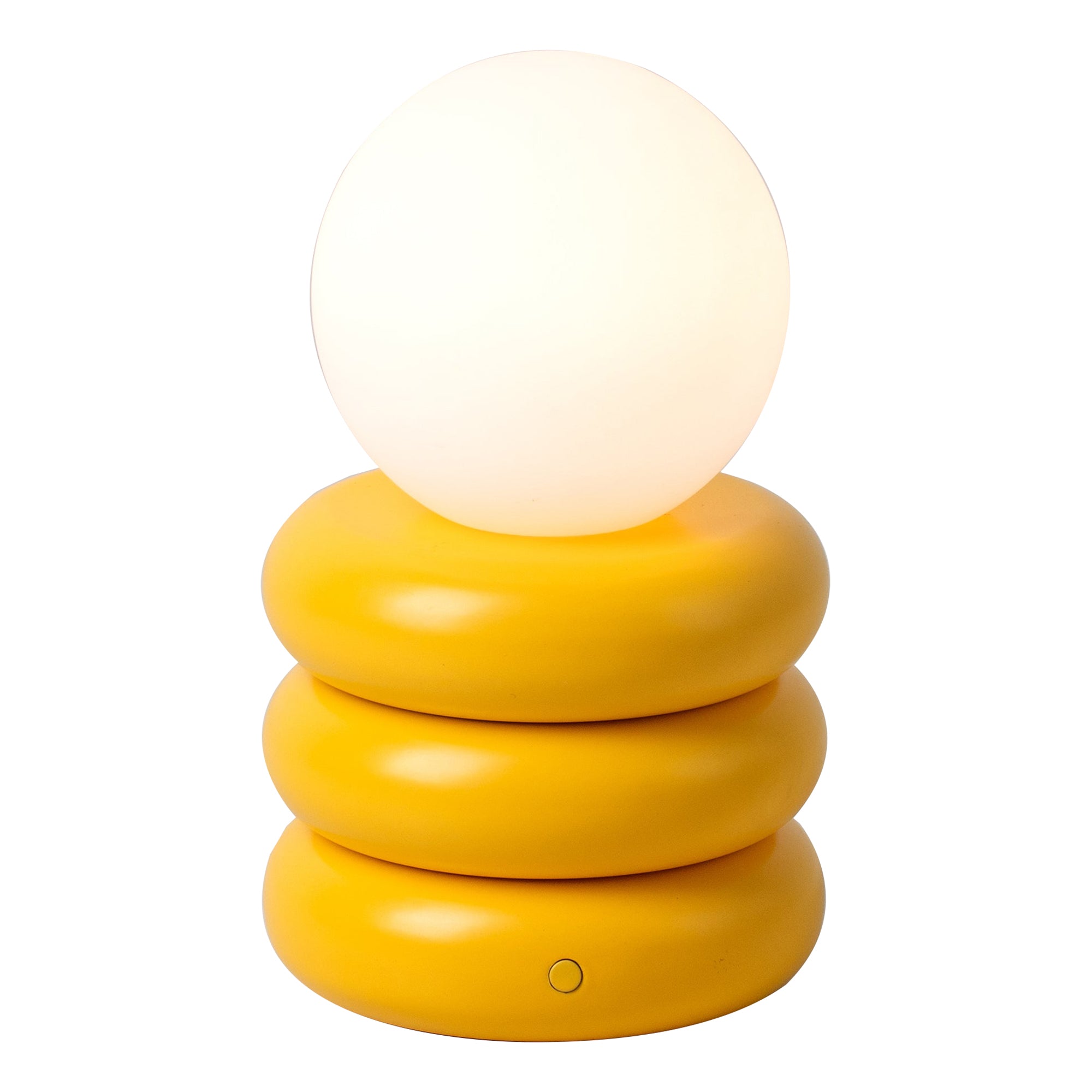 Yolk yellow tube cordless table lamp