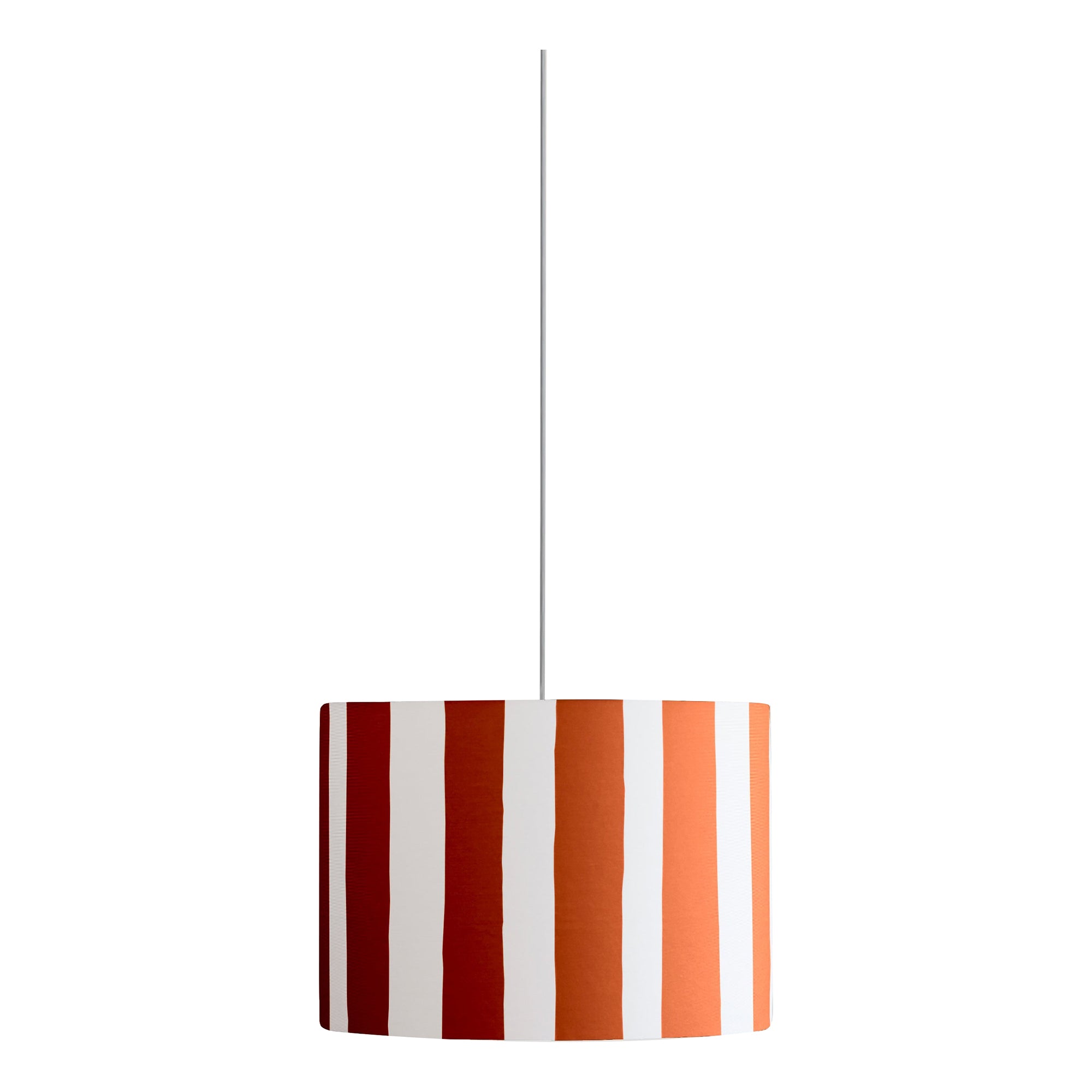 Peel orange & white stripe printed shade