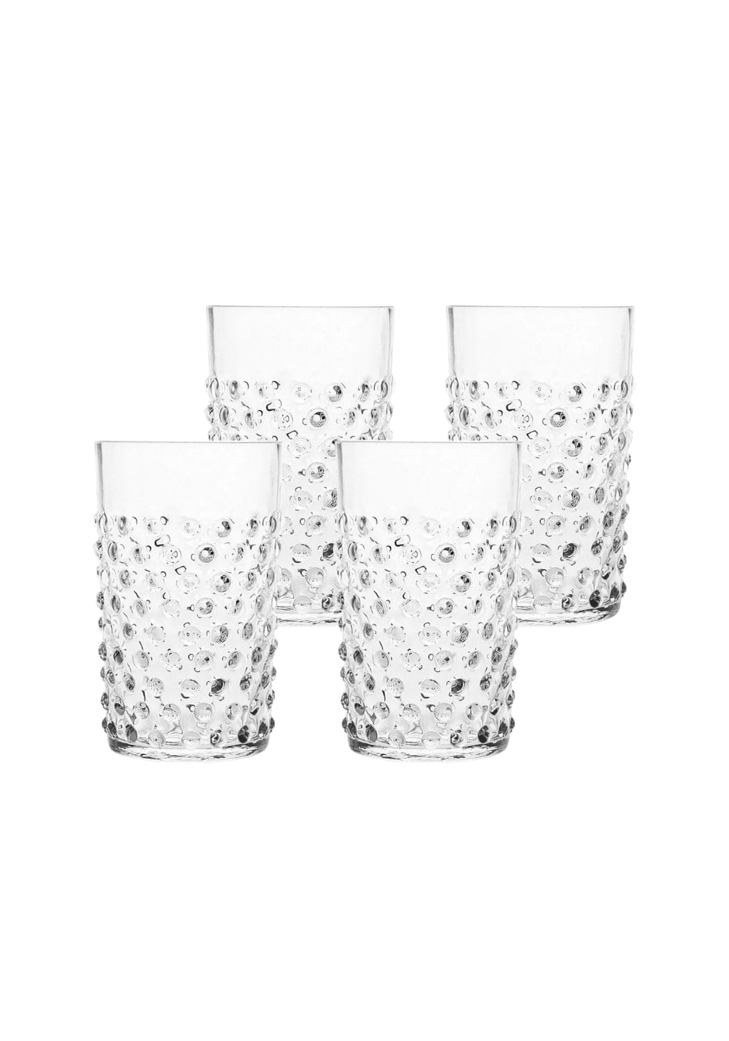 Clear Dew Drop Tumblers | Set Of 4