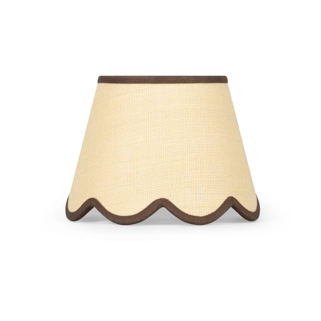 Chocolate Brown Jute Scallop Lampshade