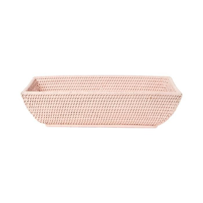 Wiltshire Long Rattan Basket | Pink
