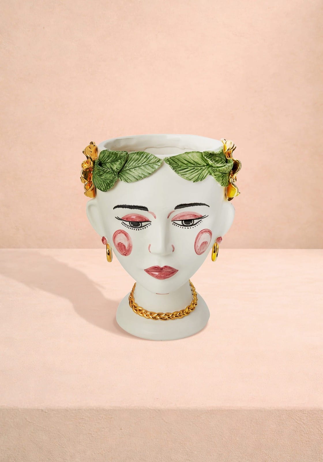 Moro Head Vase | White