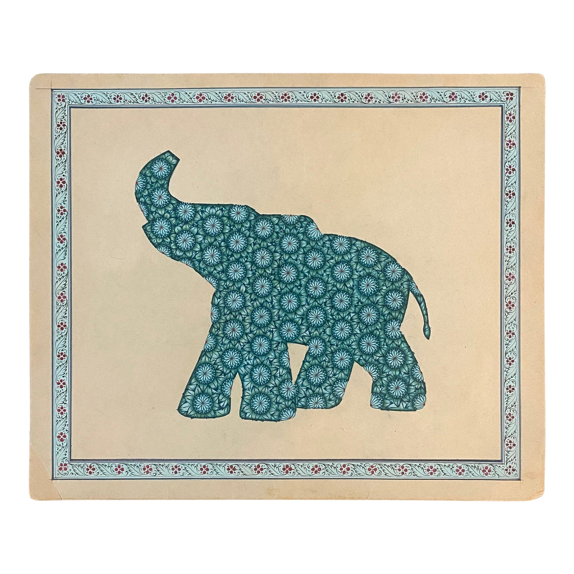 Original Indian Elephant Painting (1)