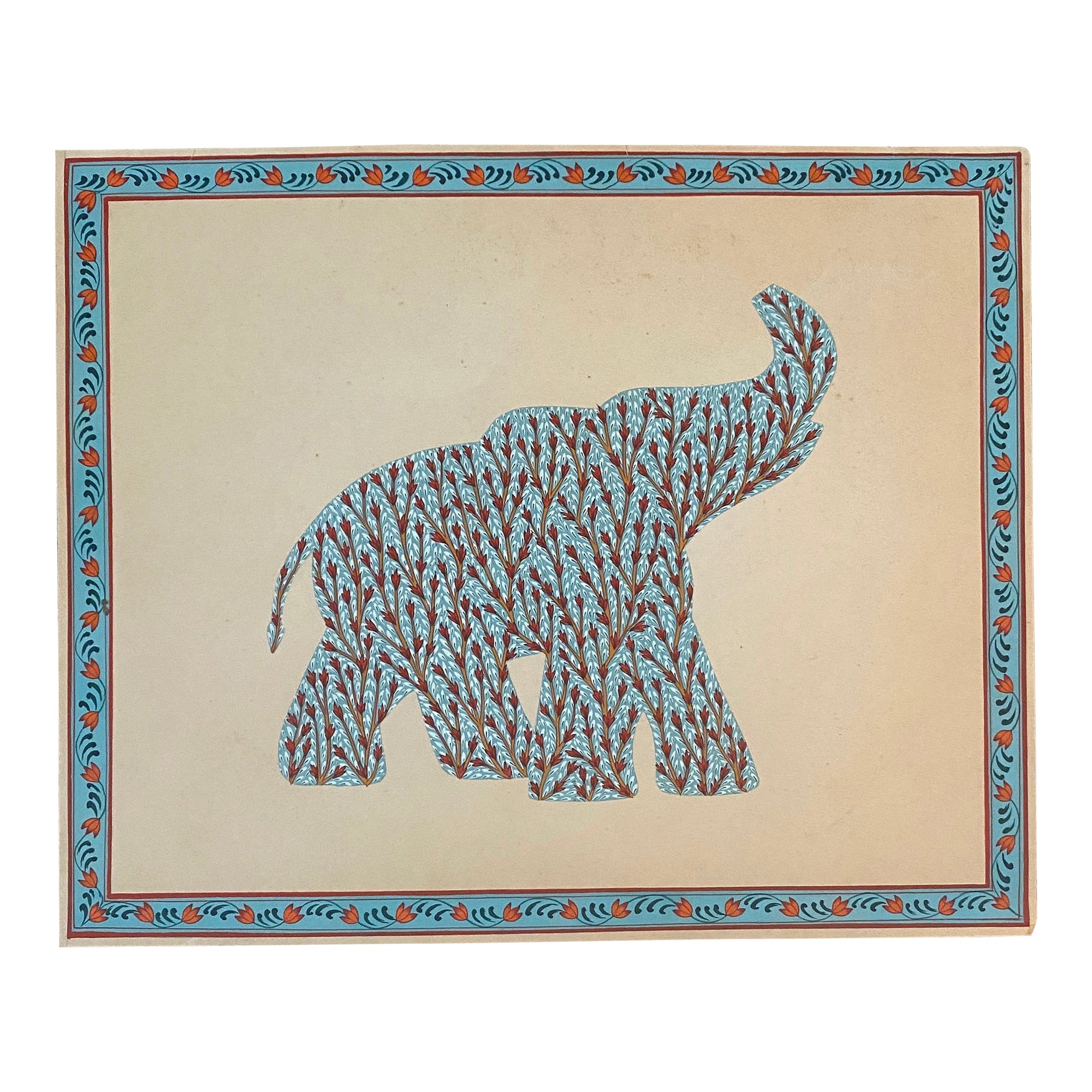 Original Indian Elephant Painting (4)