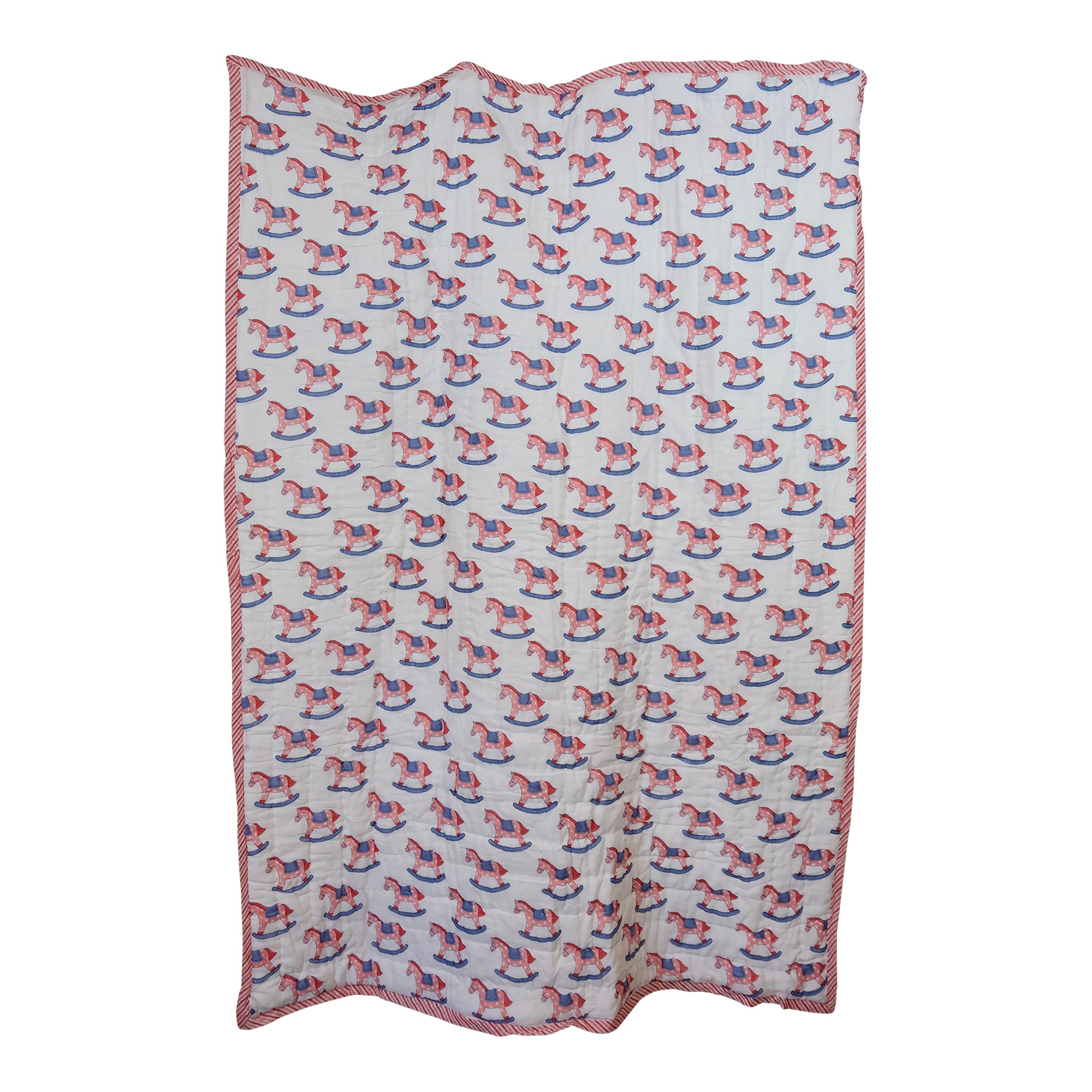 Large Rocking Horse Cot / Toddler Quilt