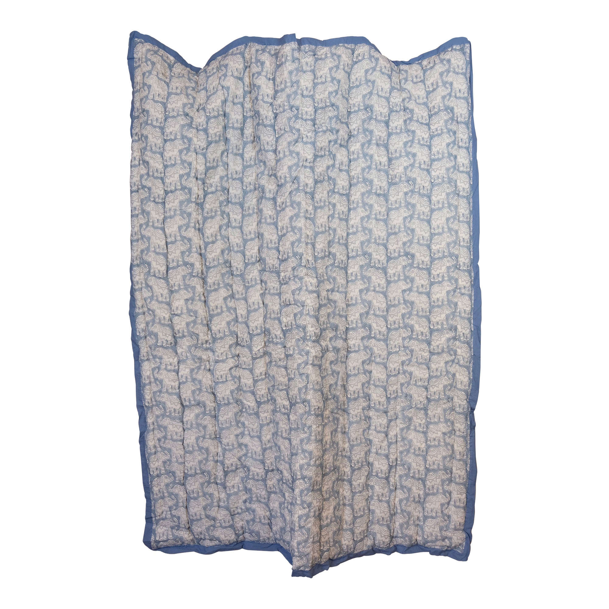 Blue Elephant Toddler / Single Quilt