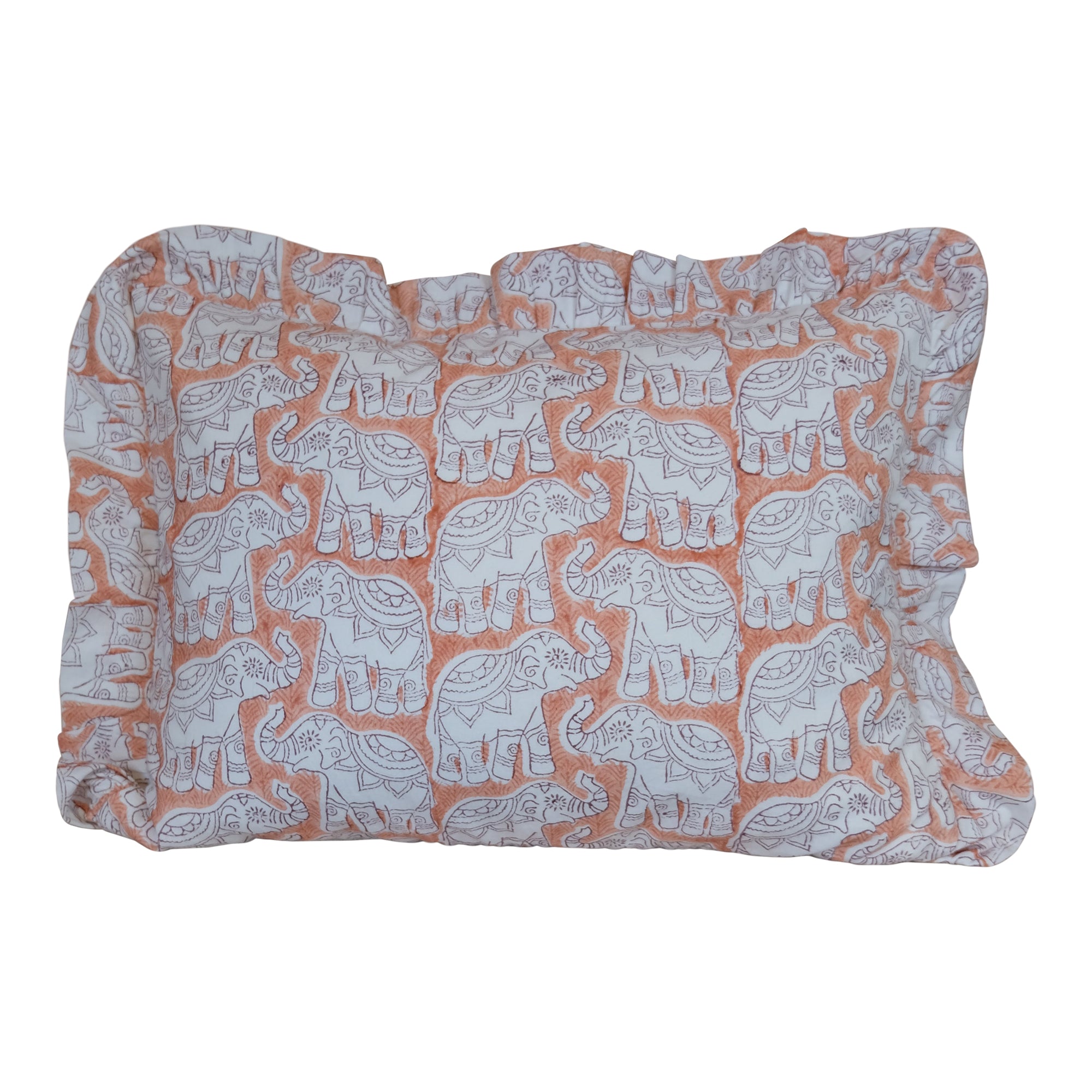 Peach Elephant Baby Pillowcase
