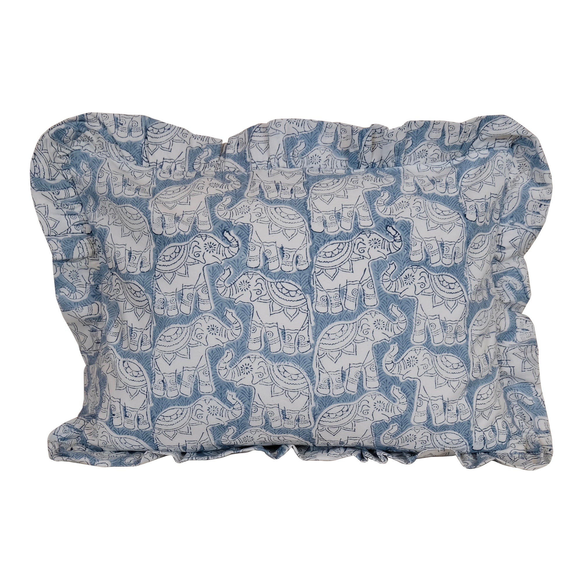 Blue Elephant Baby Pillowcase