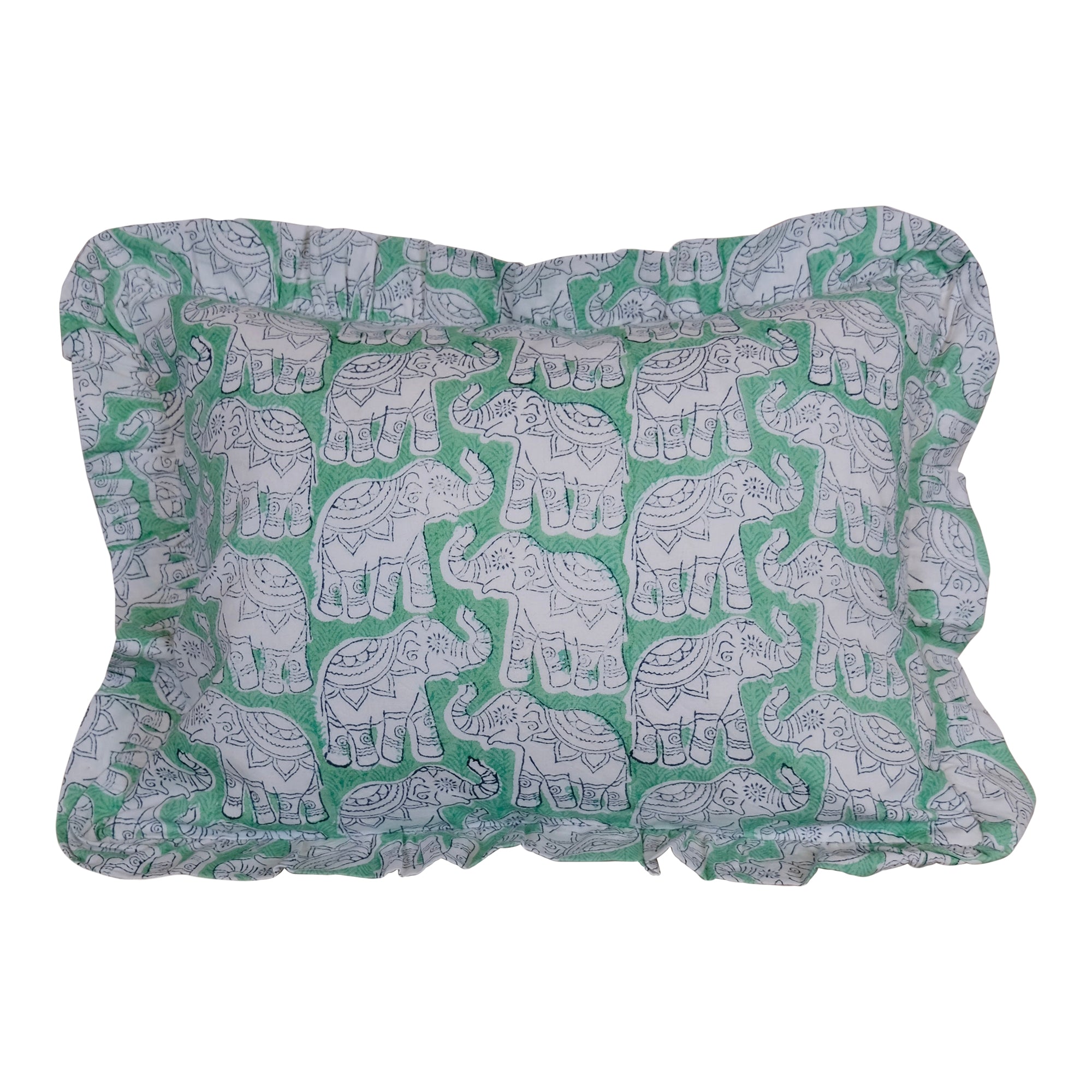 Mint Green Elephant Baby Pillowcase