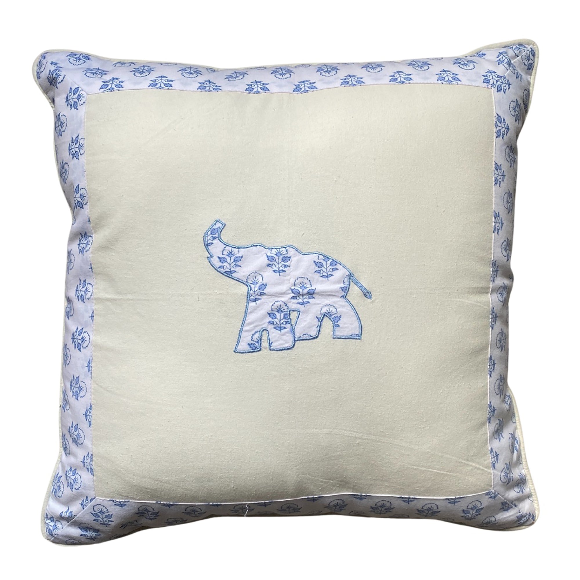 Blue Elephant Cushion Cover