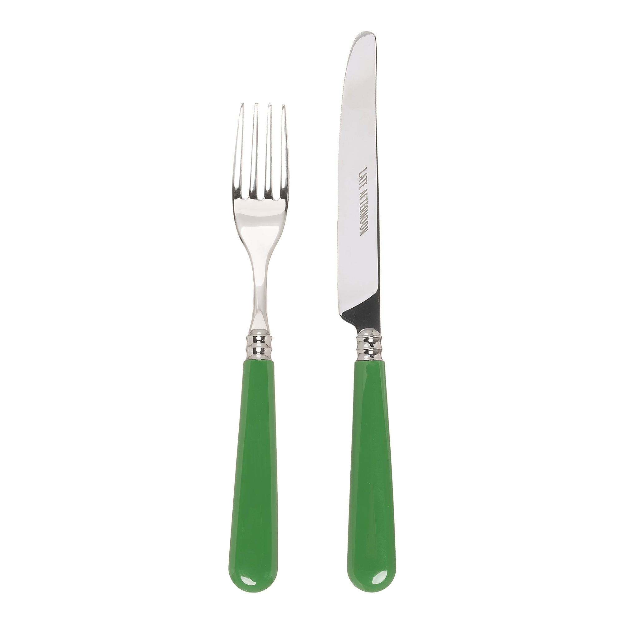 Green Knife and Fork Set