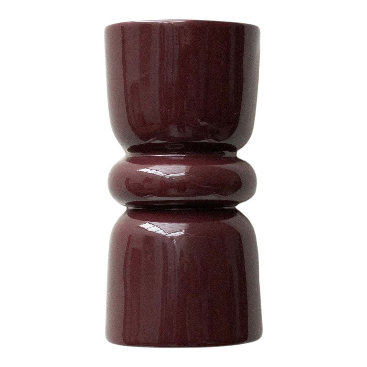 Redonda Up & Down Ceramic Wall Light, Burgundy