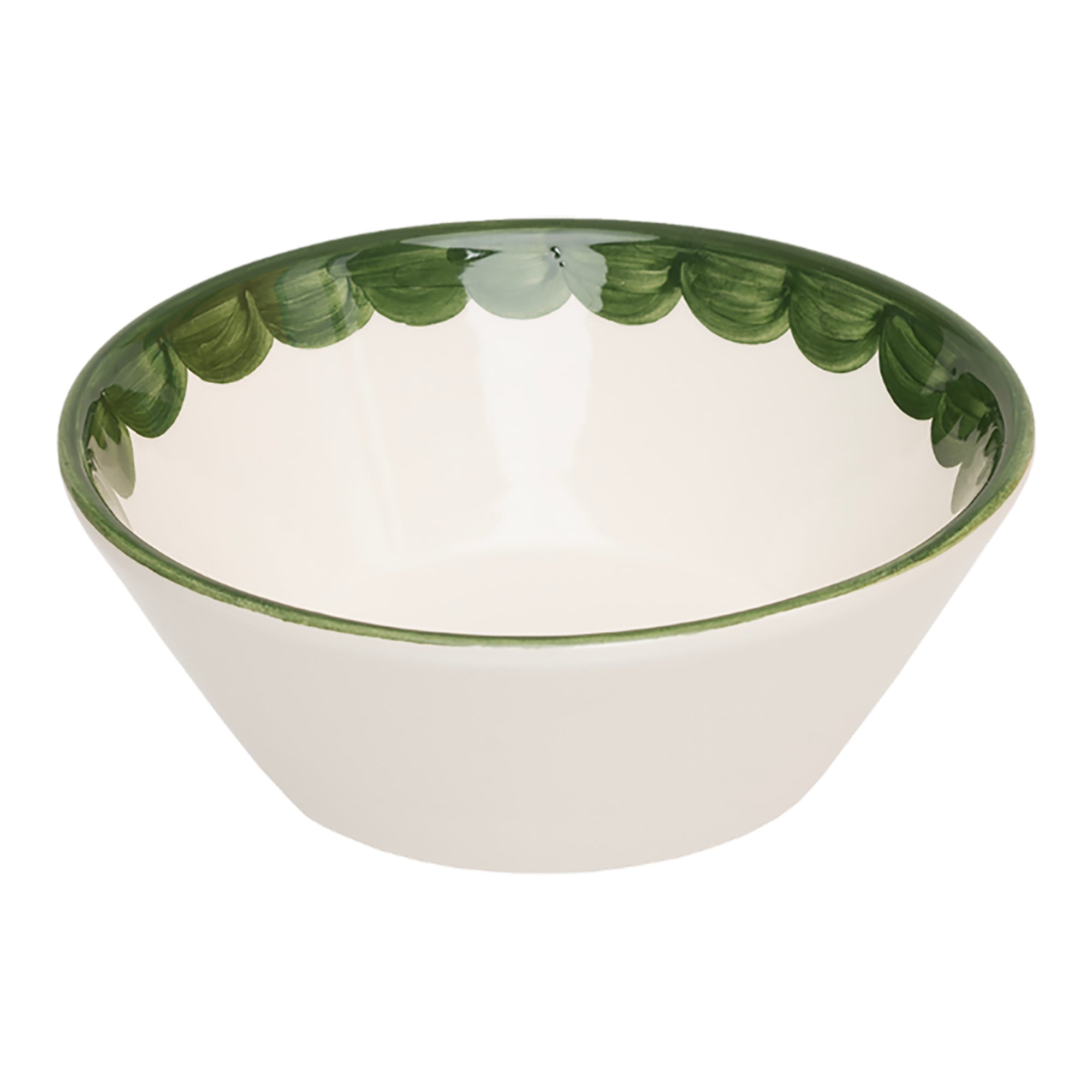 Green Scallop Bowl