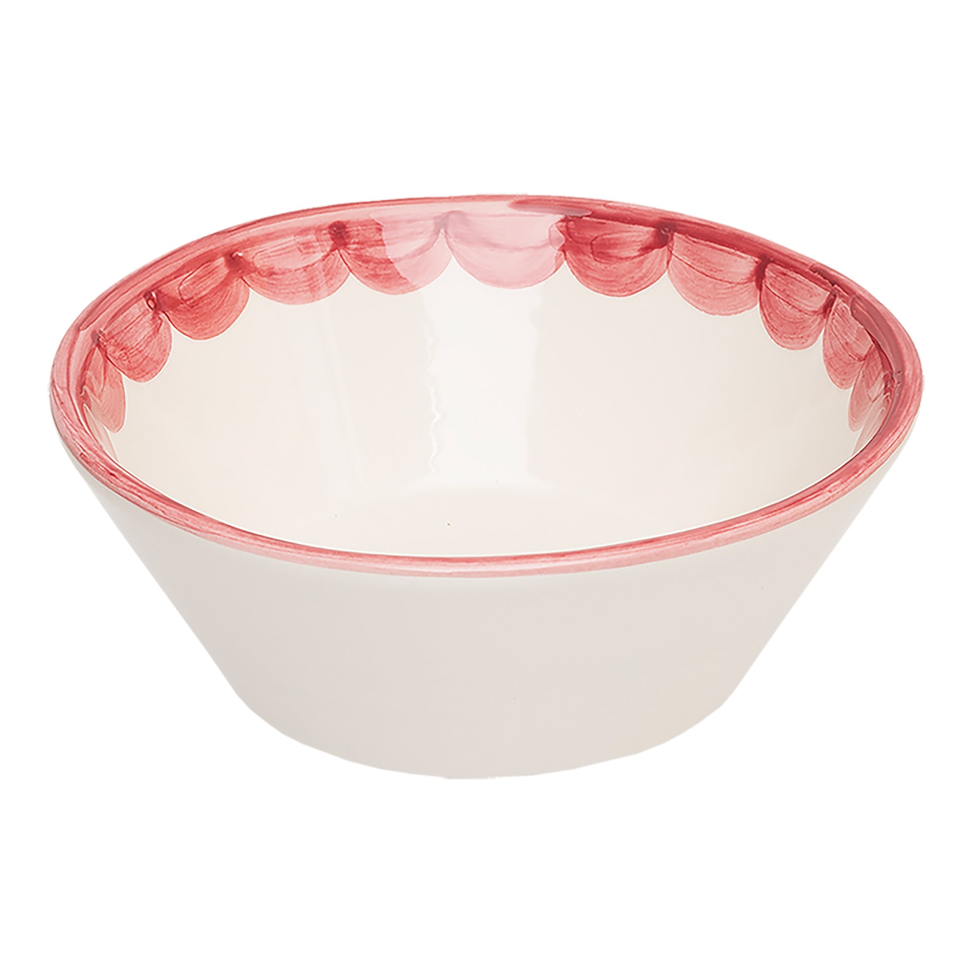 Pink Scallop Bowl