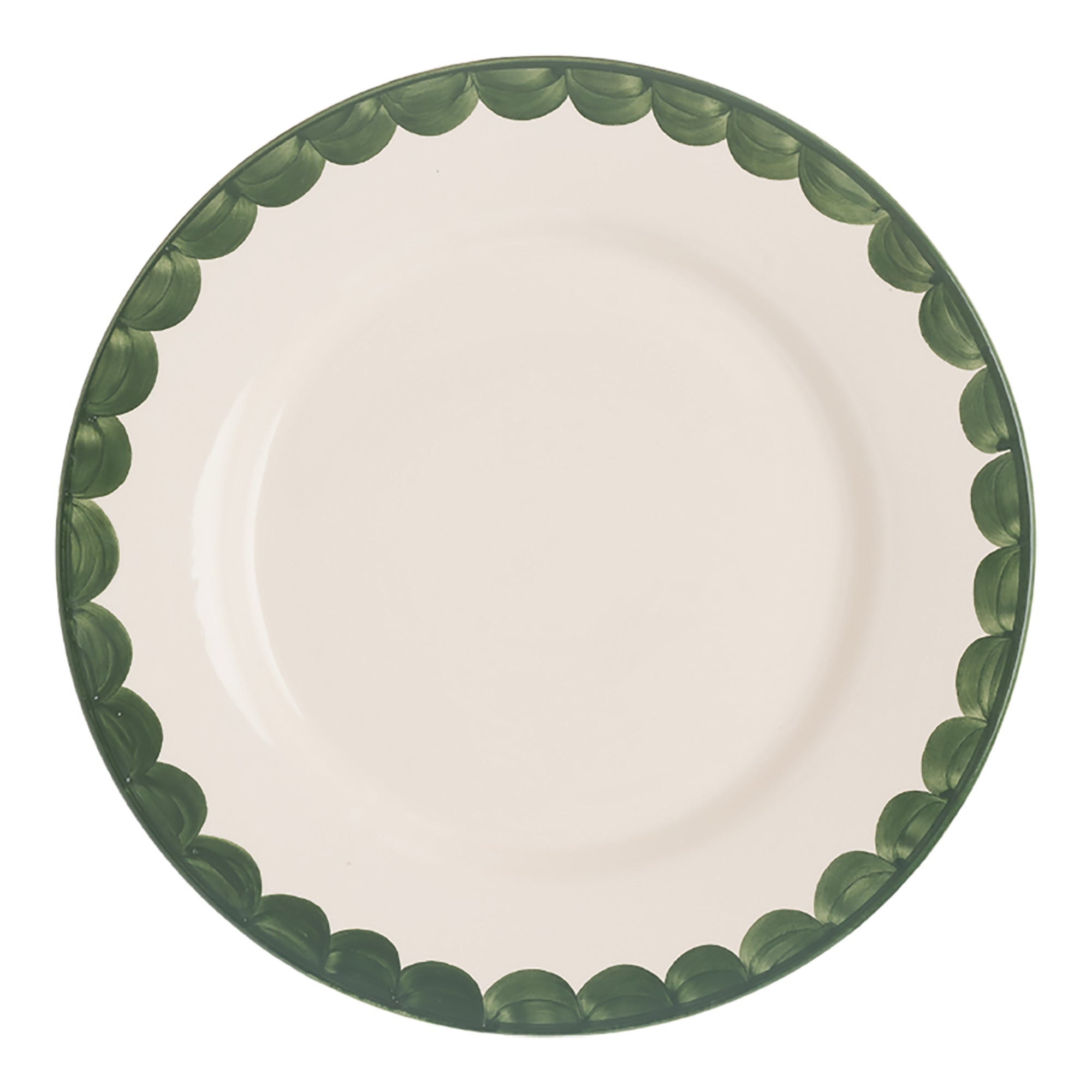 Green Scallop Dinner Plate