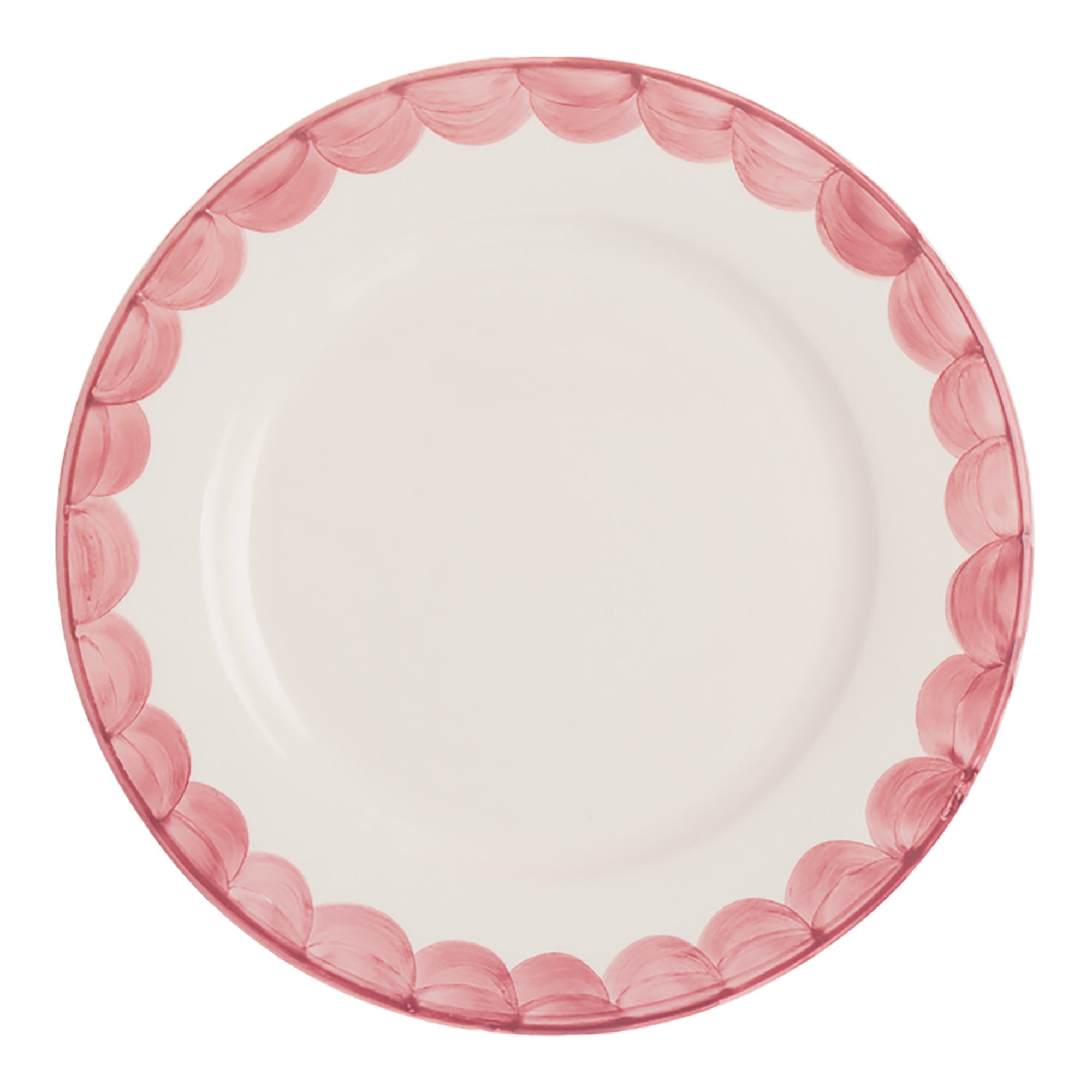 Pink Scallop Dinner Plate