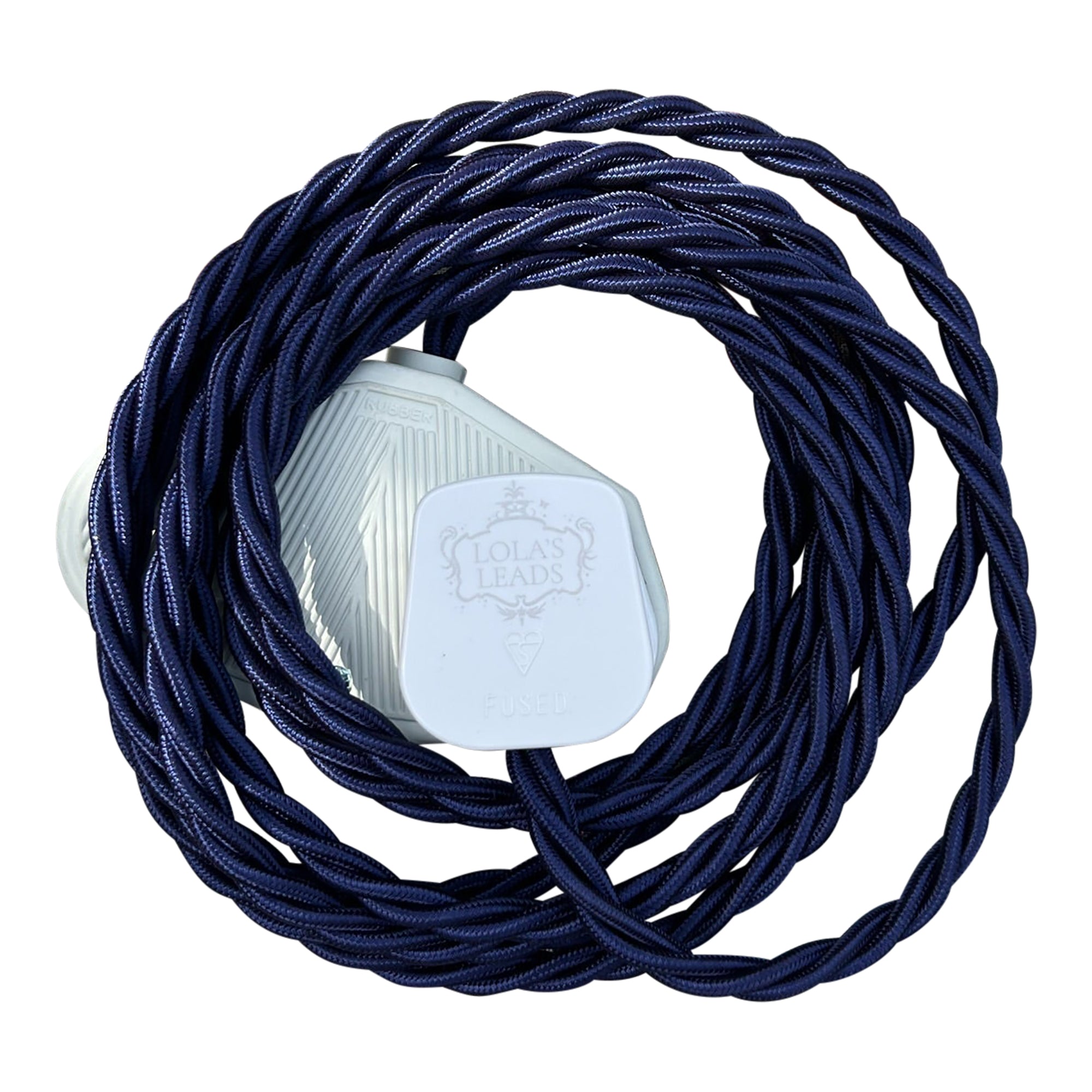 Indigo - Lola's Leads Fabric Extension Cable