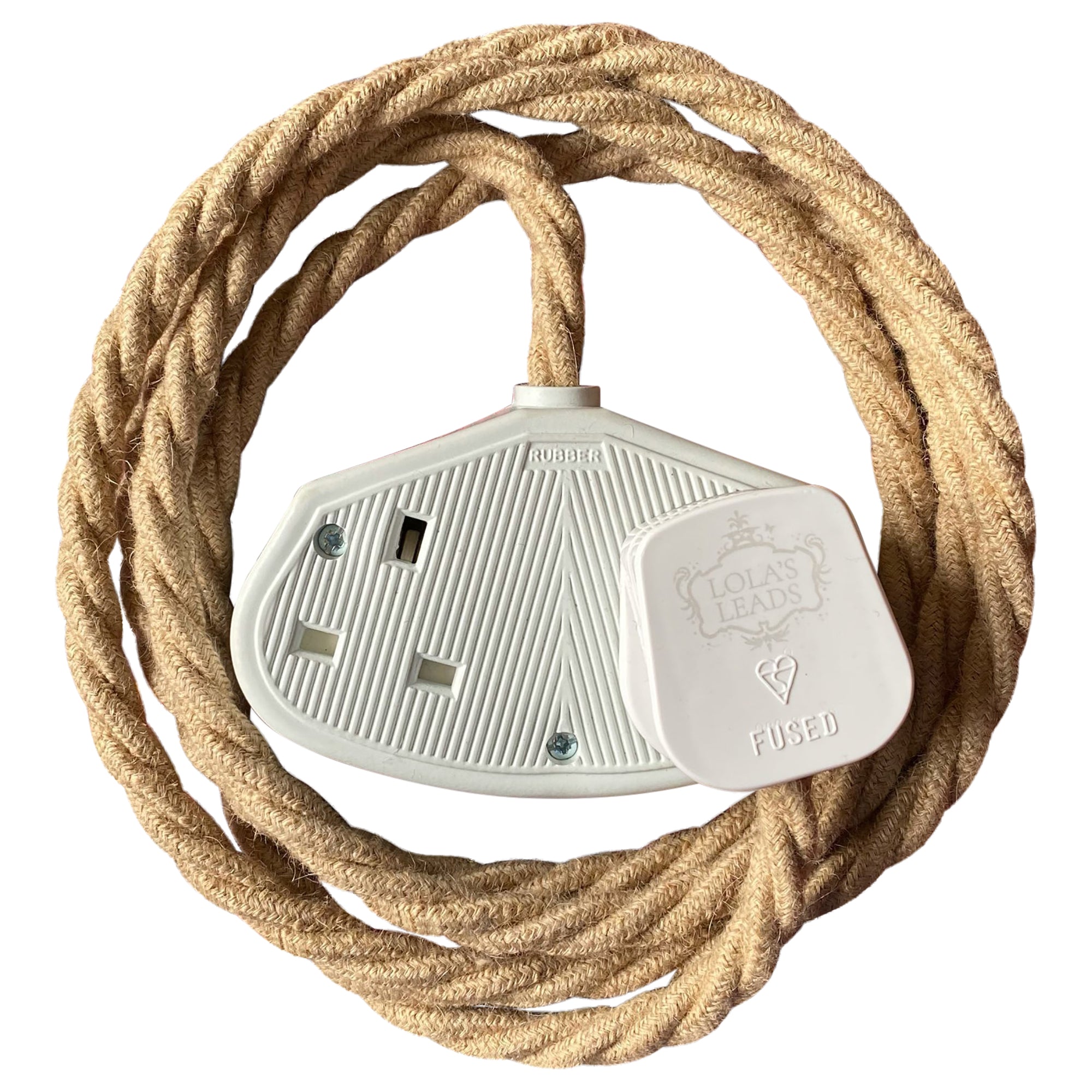 Jute - Lola's Leads Fabric Extension Cable