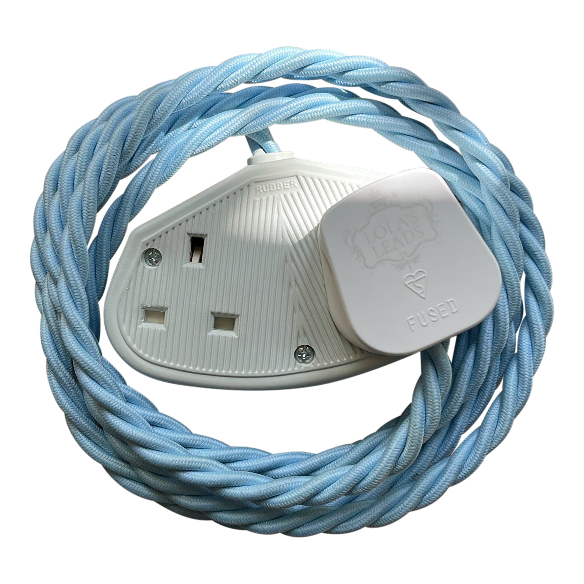 Powder Blue - Lola's Leads Fabric Extension Cable