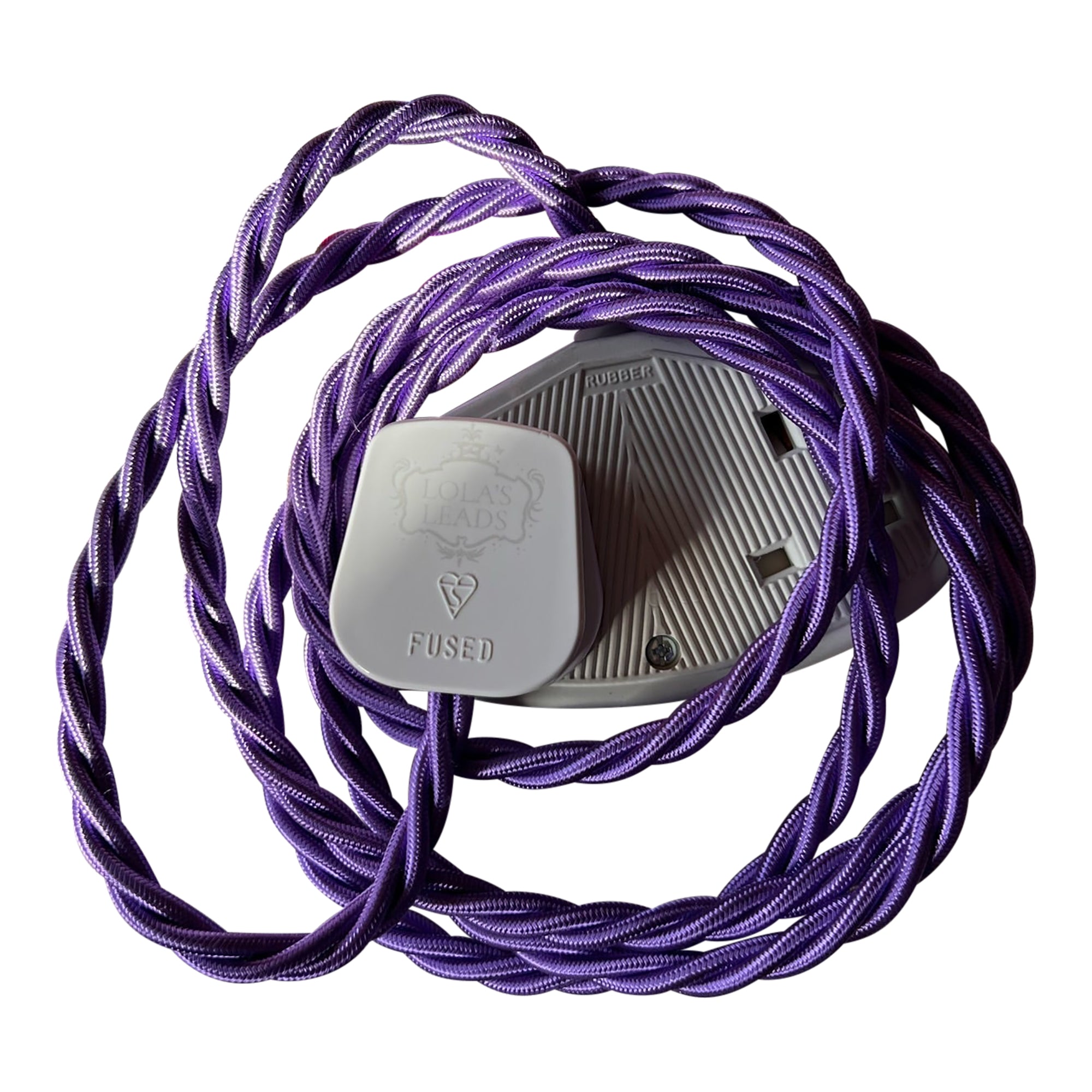 Violet - Lola's Leads Fabric Extension Cable