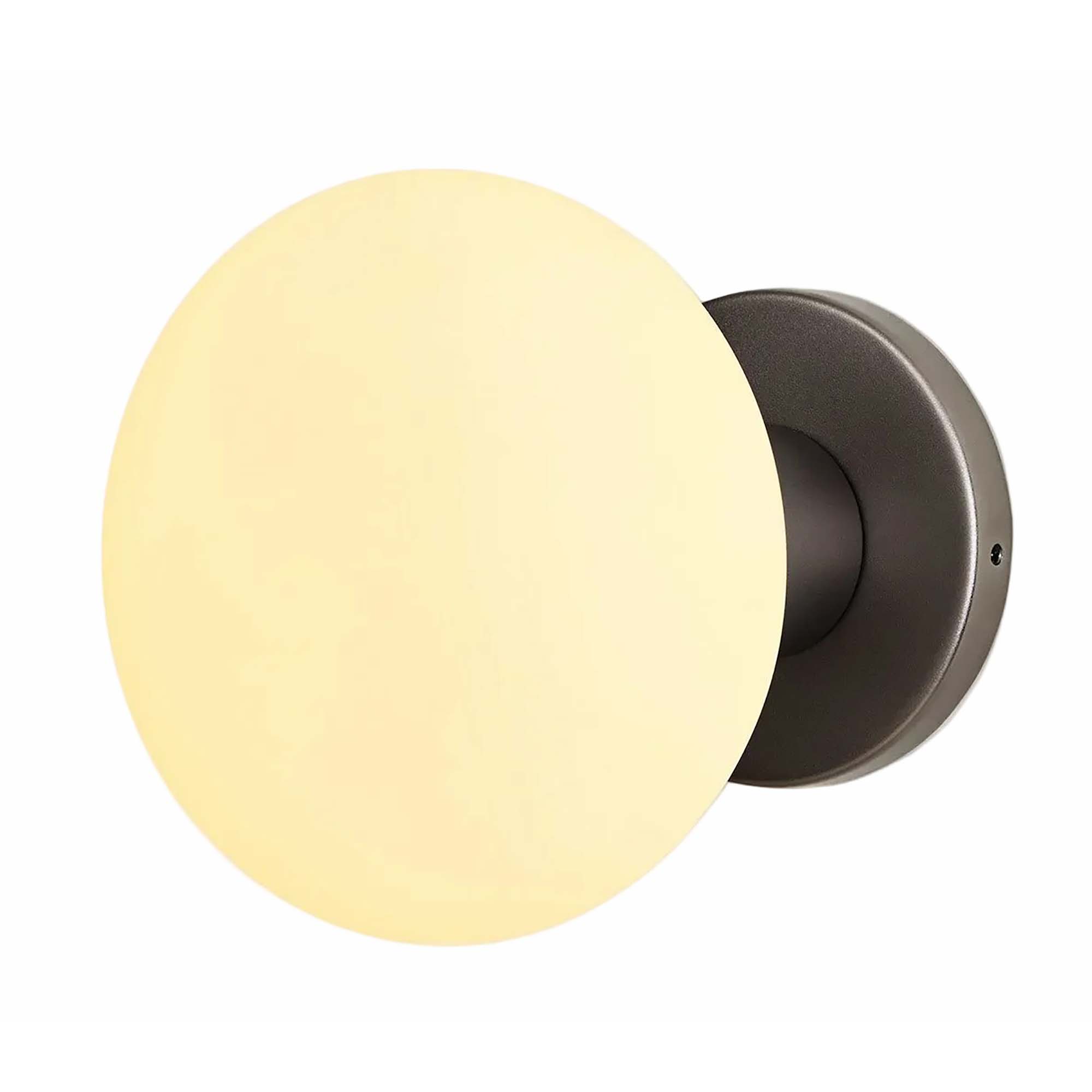 Lochan Wall Light in Graphite + Oval Dim to Warm
