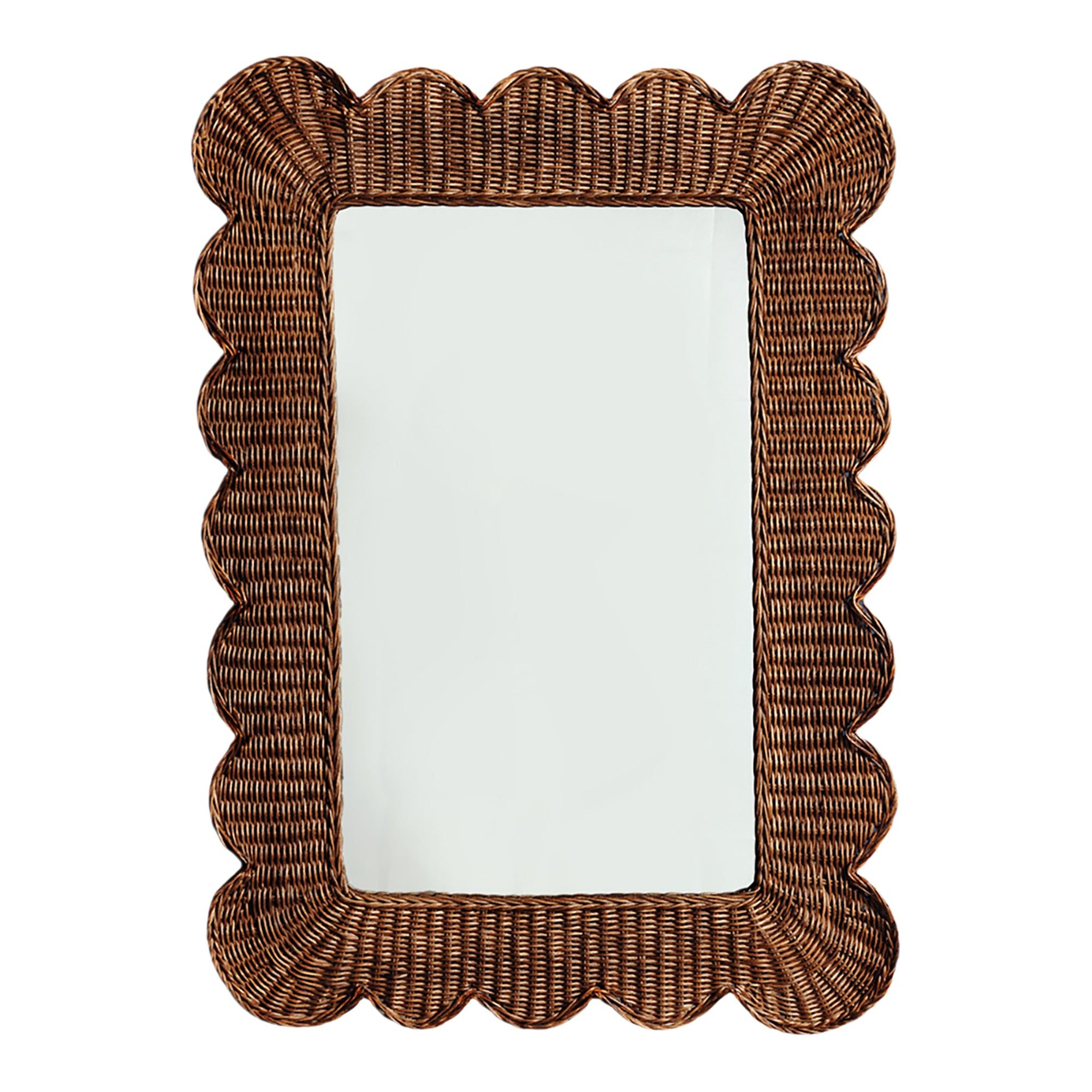 Mimi Scalloped Mirror Large (Teak)
