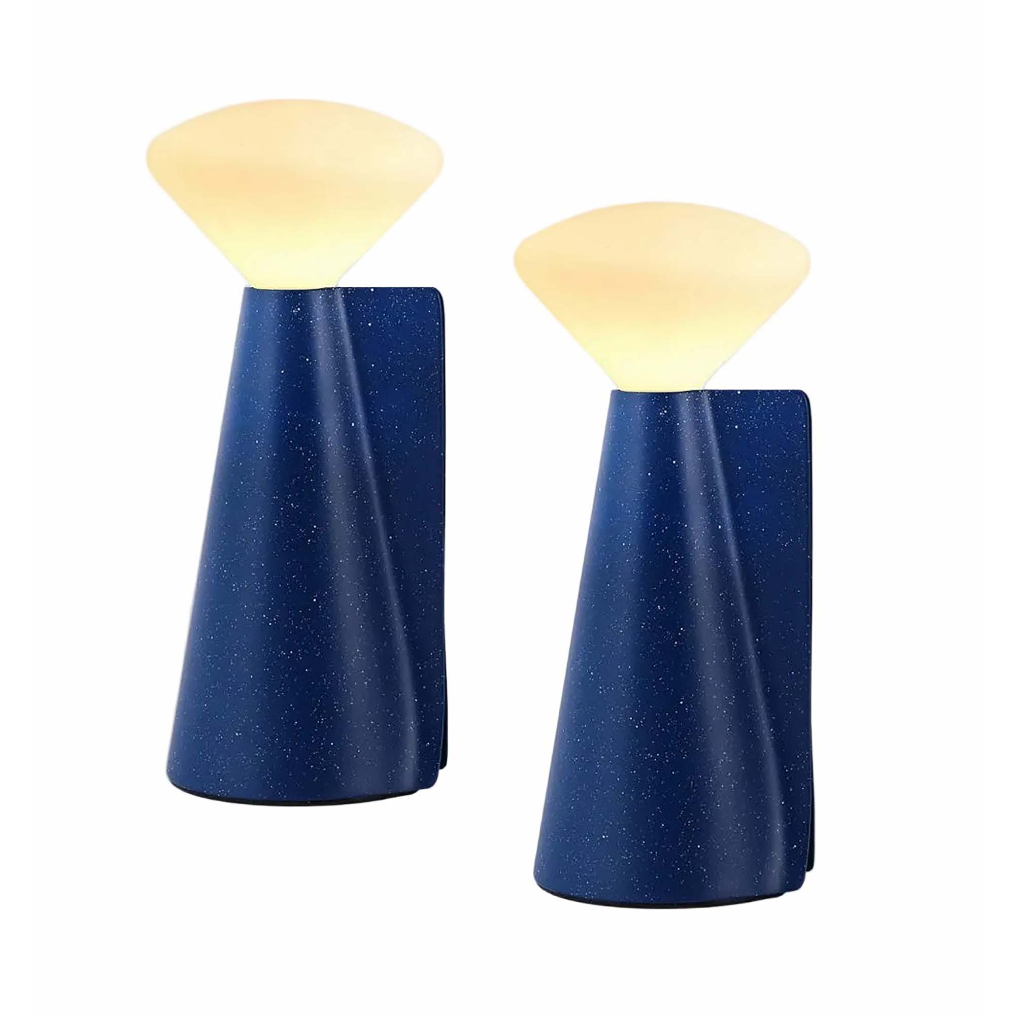 Mantle Portable Lamp in Cobalt Blue - Set of 2