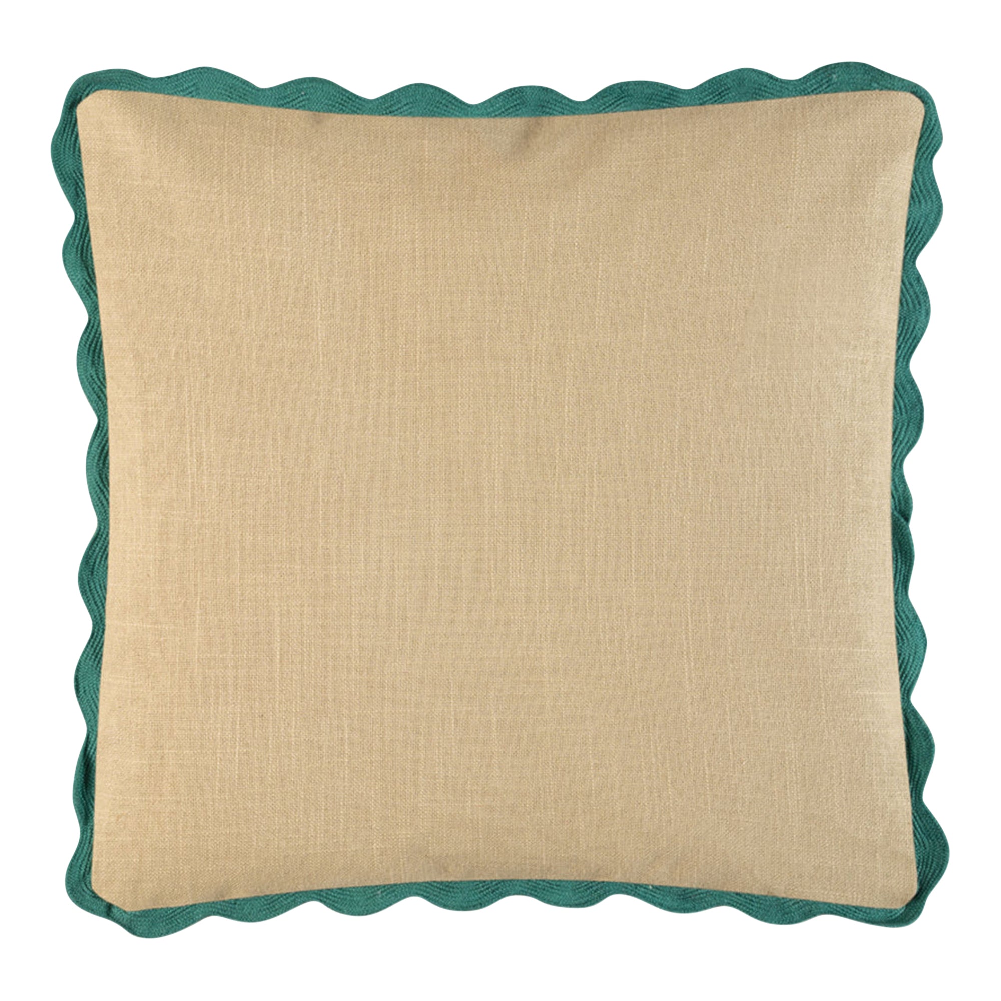 Ecru Block Colour Cotton Cushion Cover