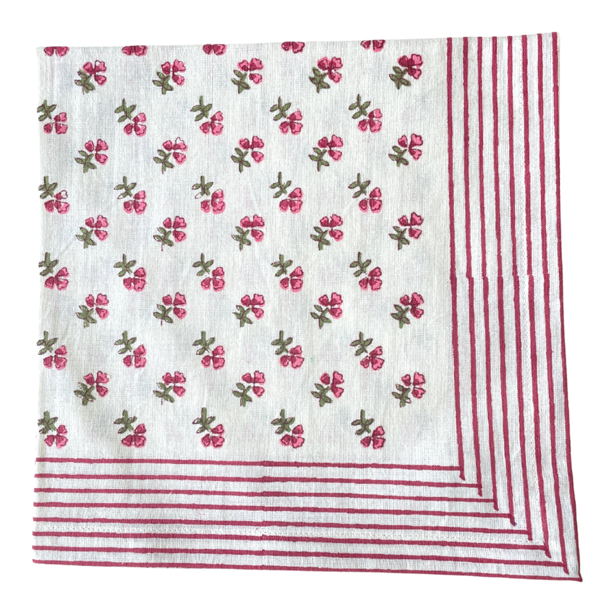 Pink Ditsy Napkin - Set of 4