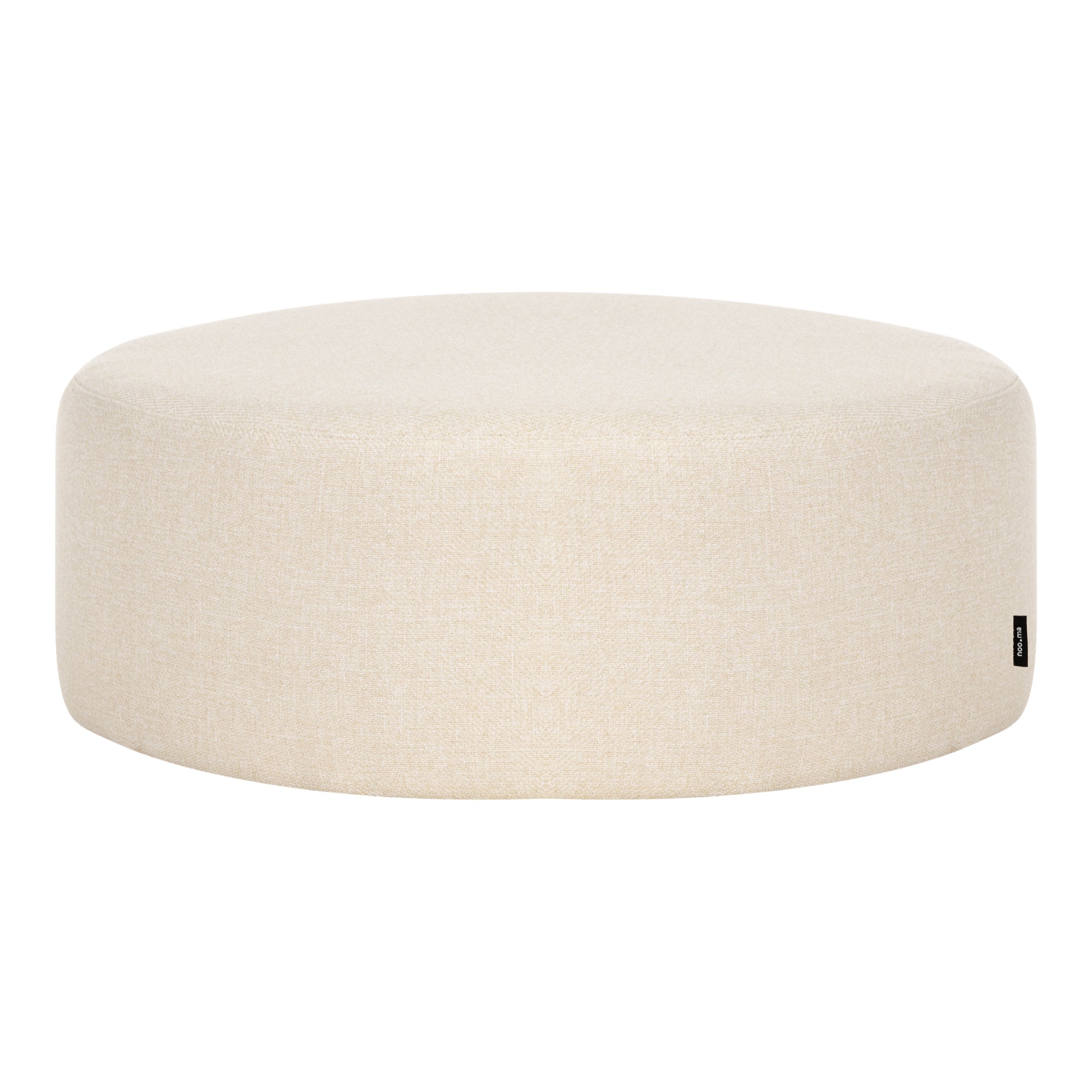 Folk Wide Pouf | Beige