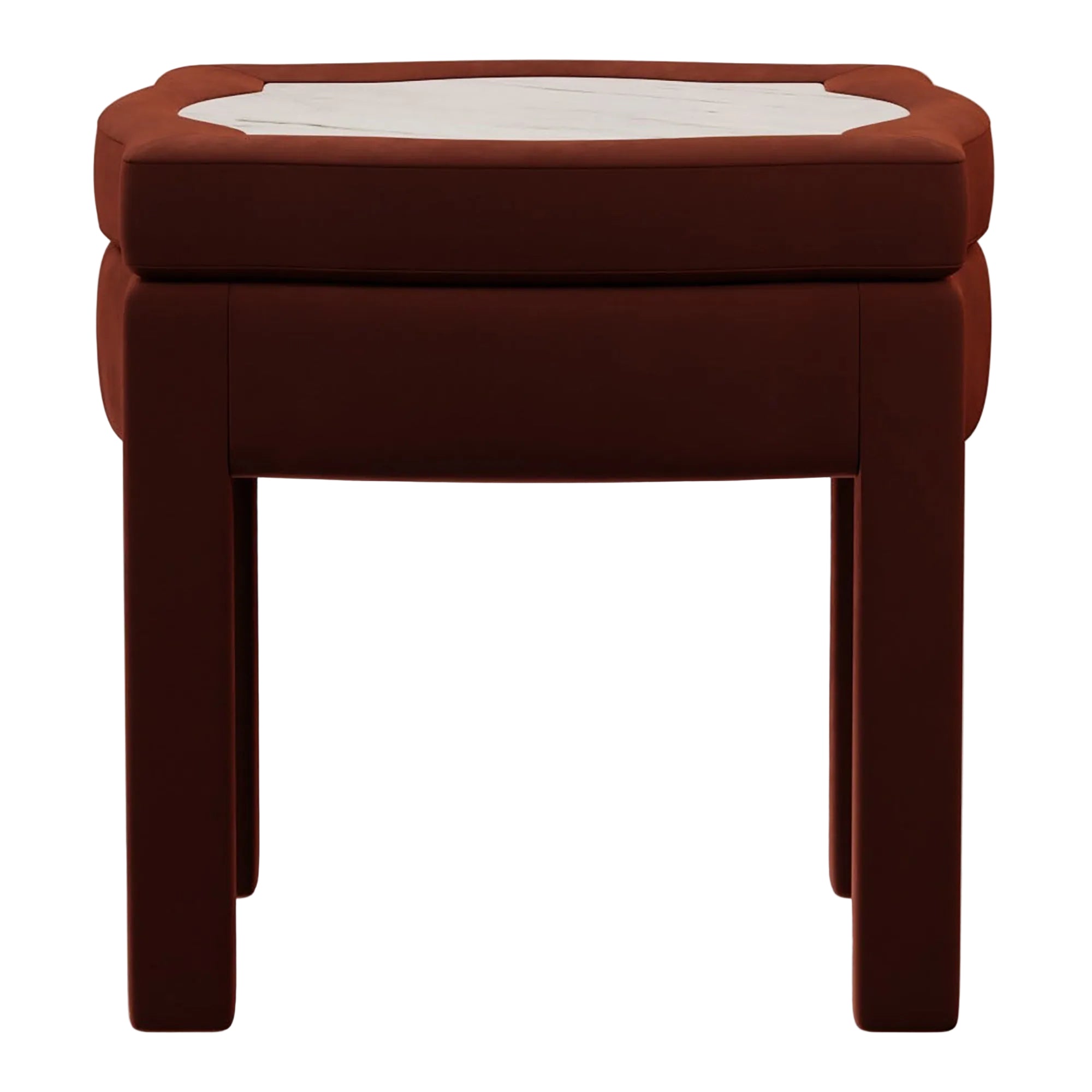 Piero Footstool, Cinnamon Velvet