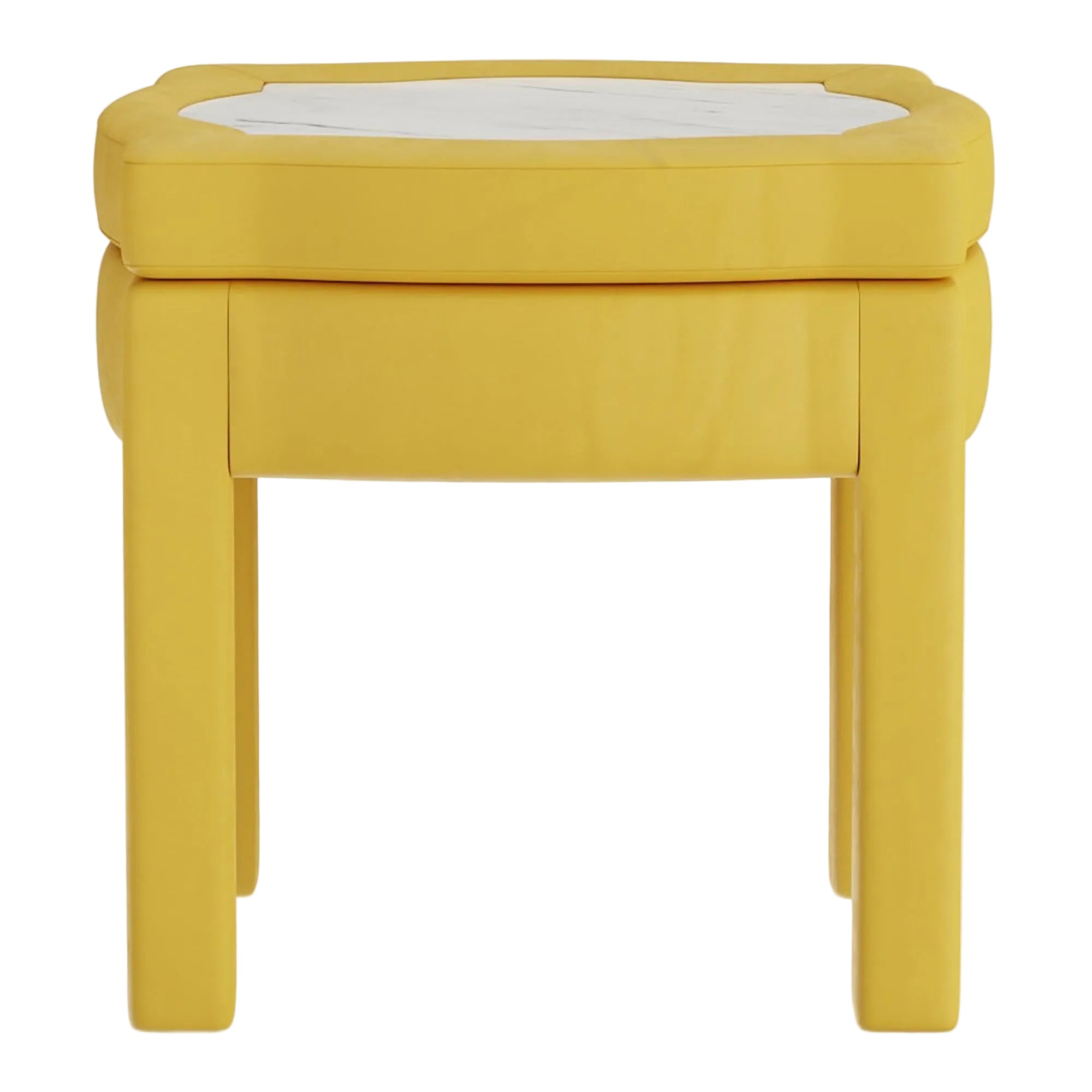 Piero Footstool, Daffodil Velvet