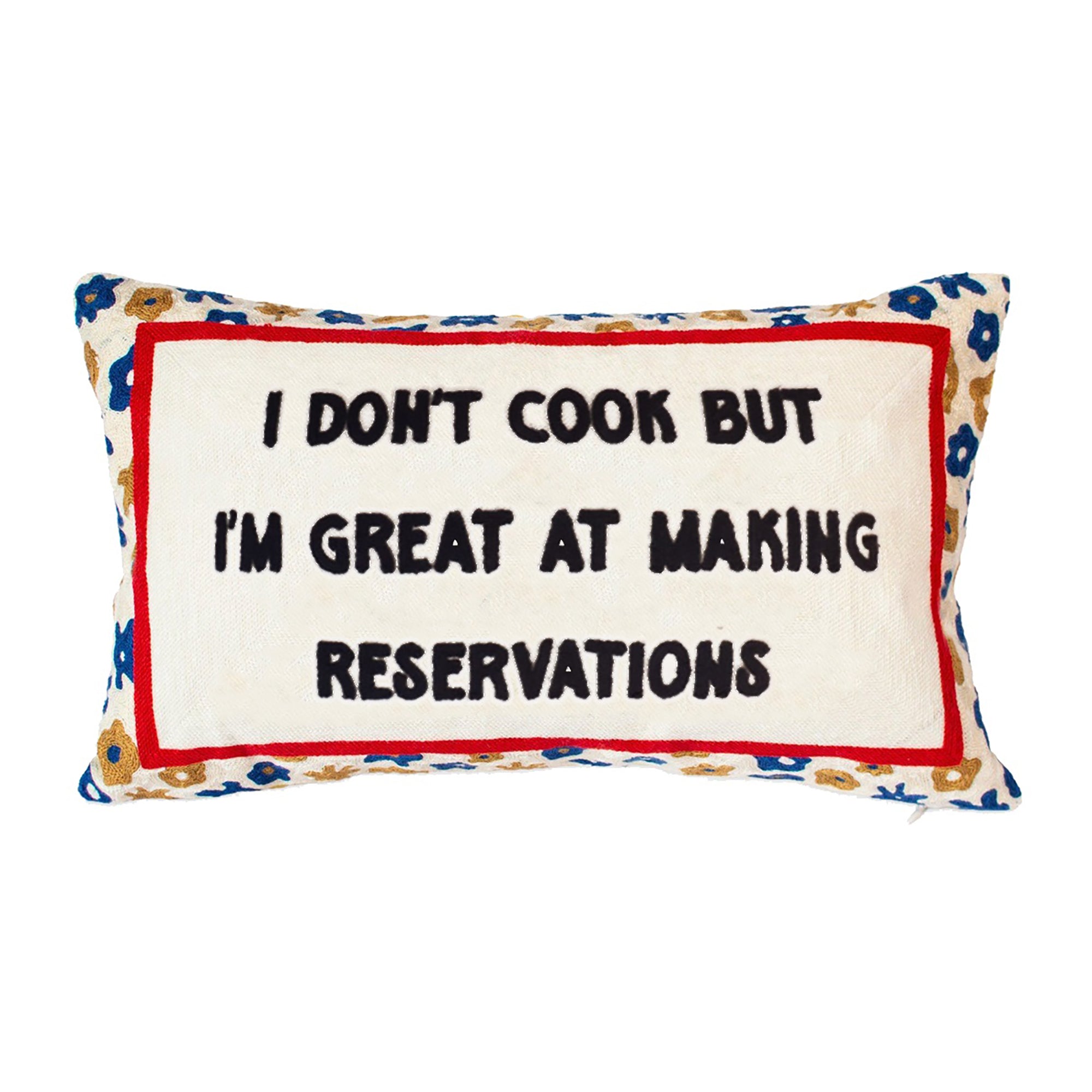 I Don't Cook Needlepoint Cushion