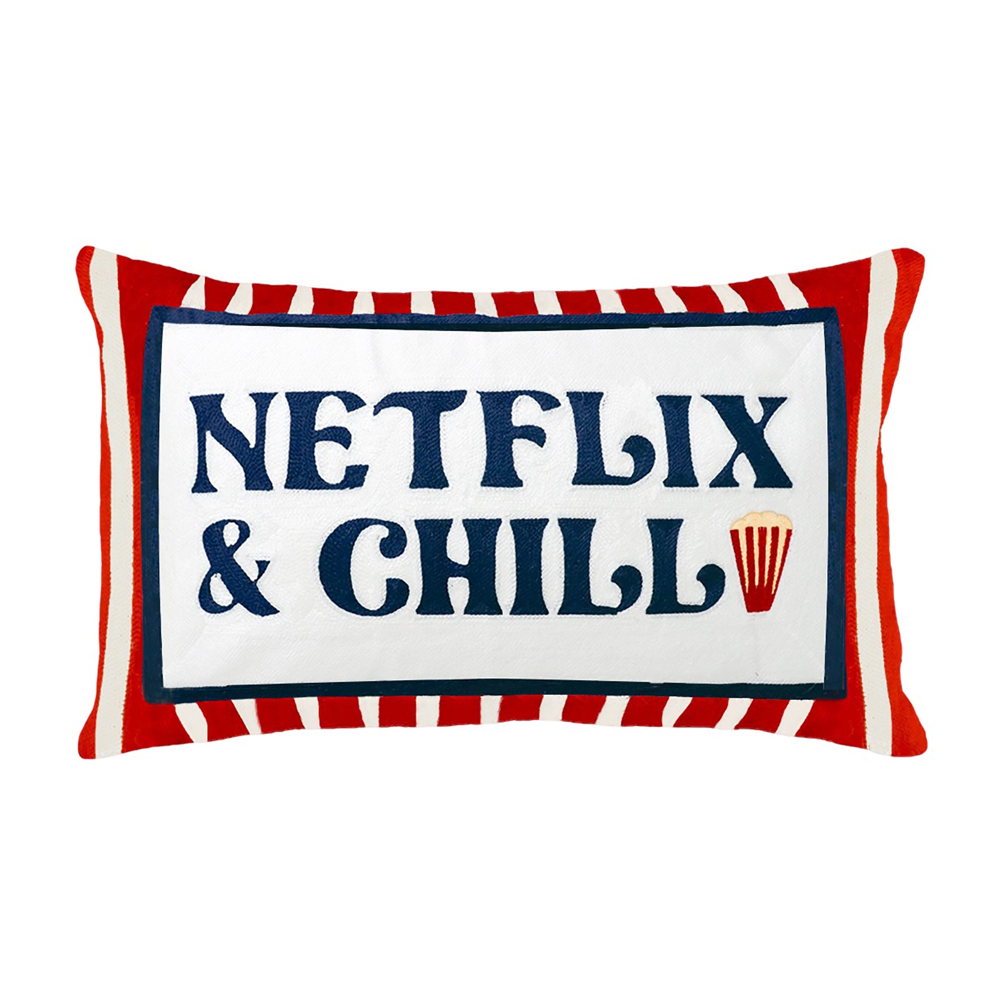 Netflix & Chill Needlepoint Cushion