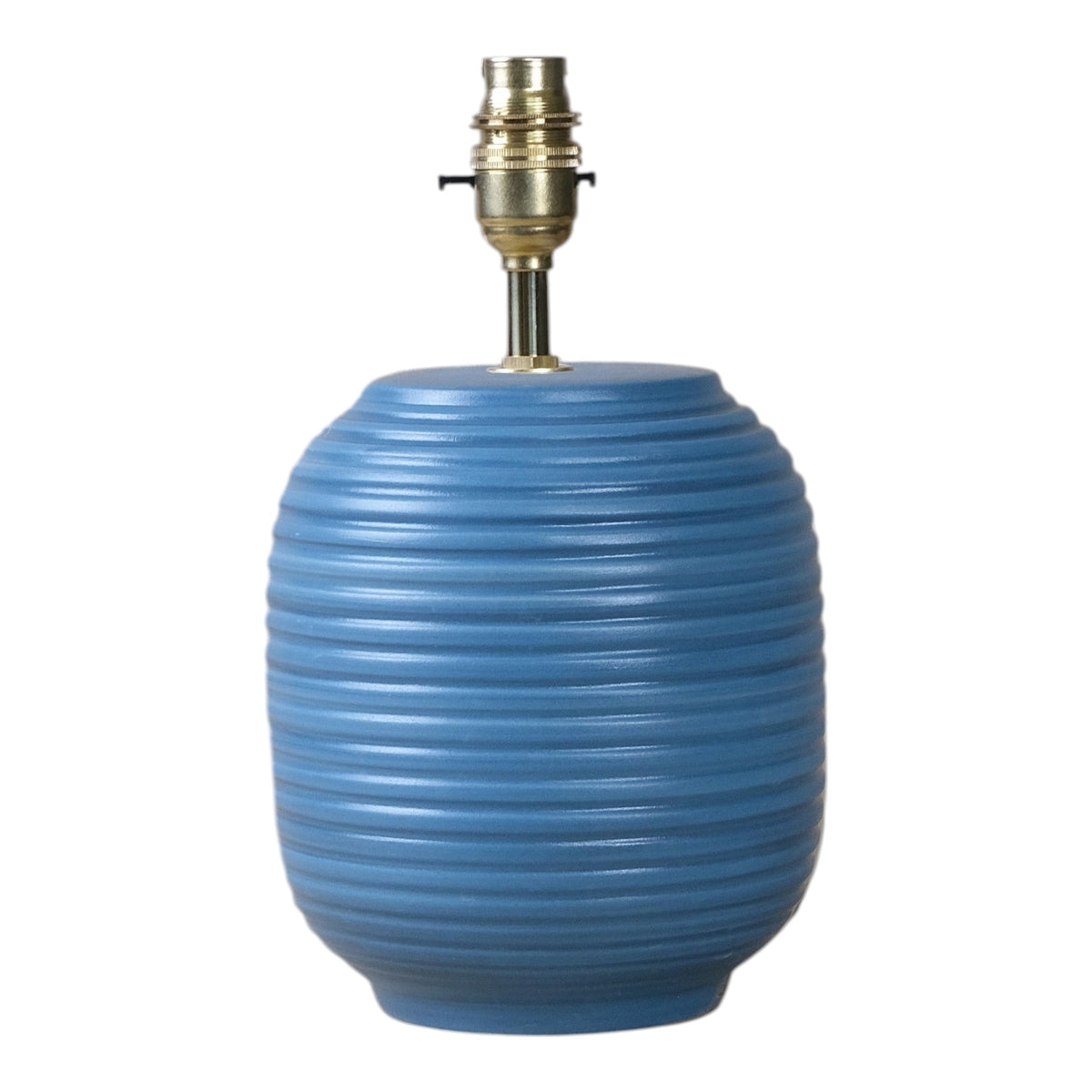 Blue Ridged Small Table Lamp