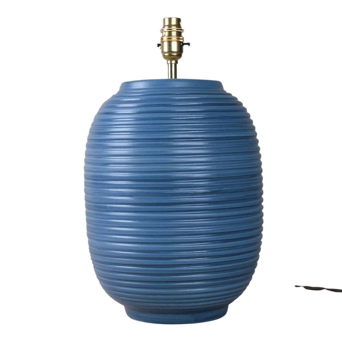 Blue Ridged Large Table Lamp
