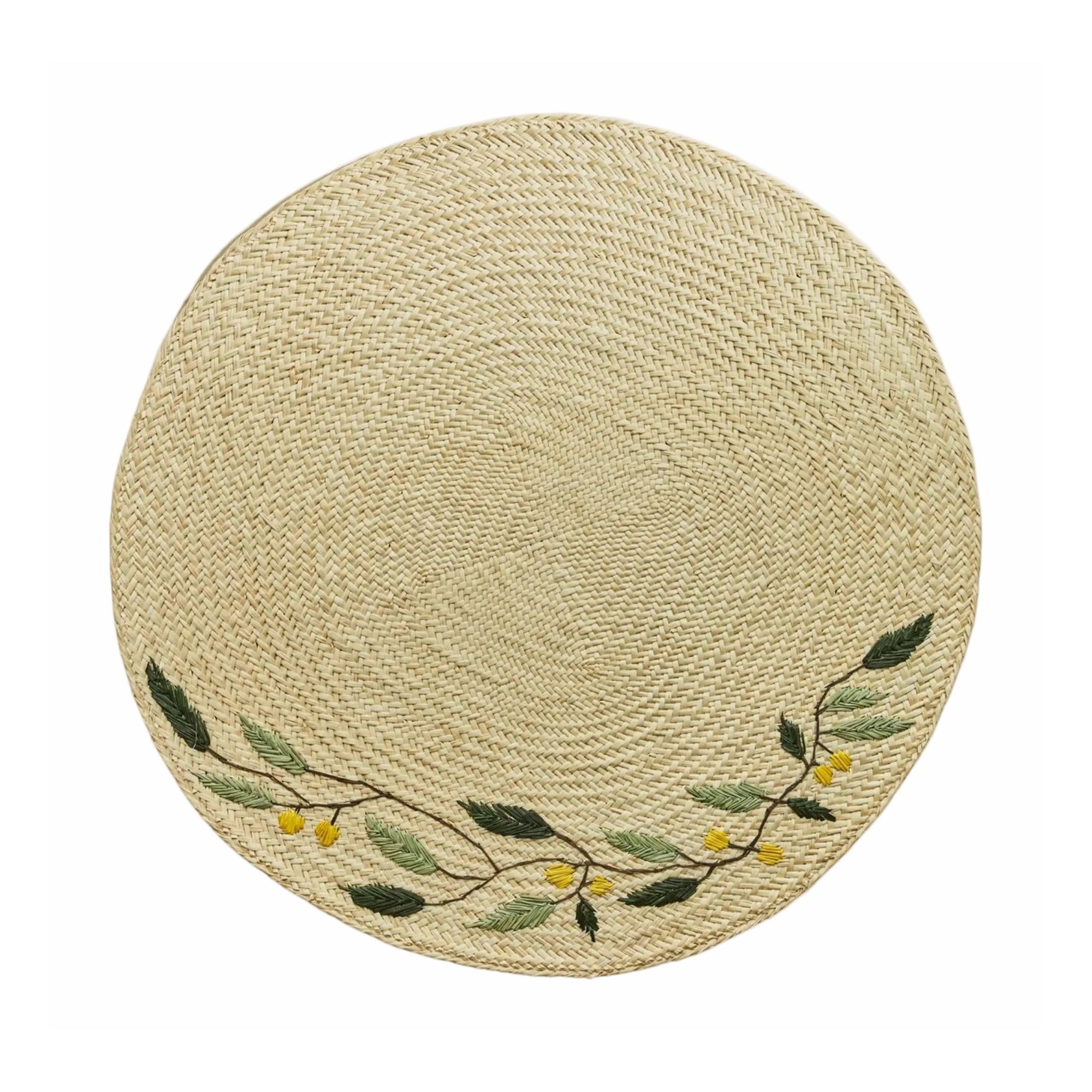Embroidered Leaf Placemat