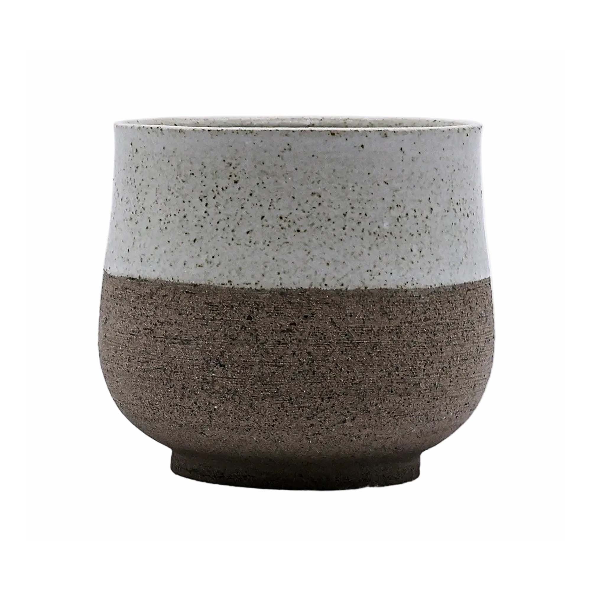Bianca Tazza Handmade Ceramic Smoked Grey Stoneware Short Cup