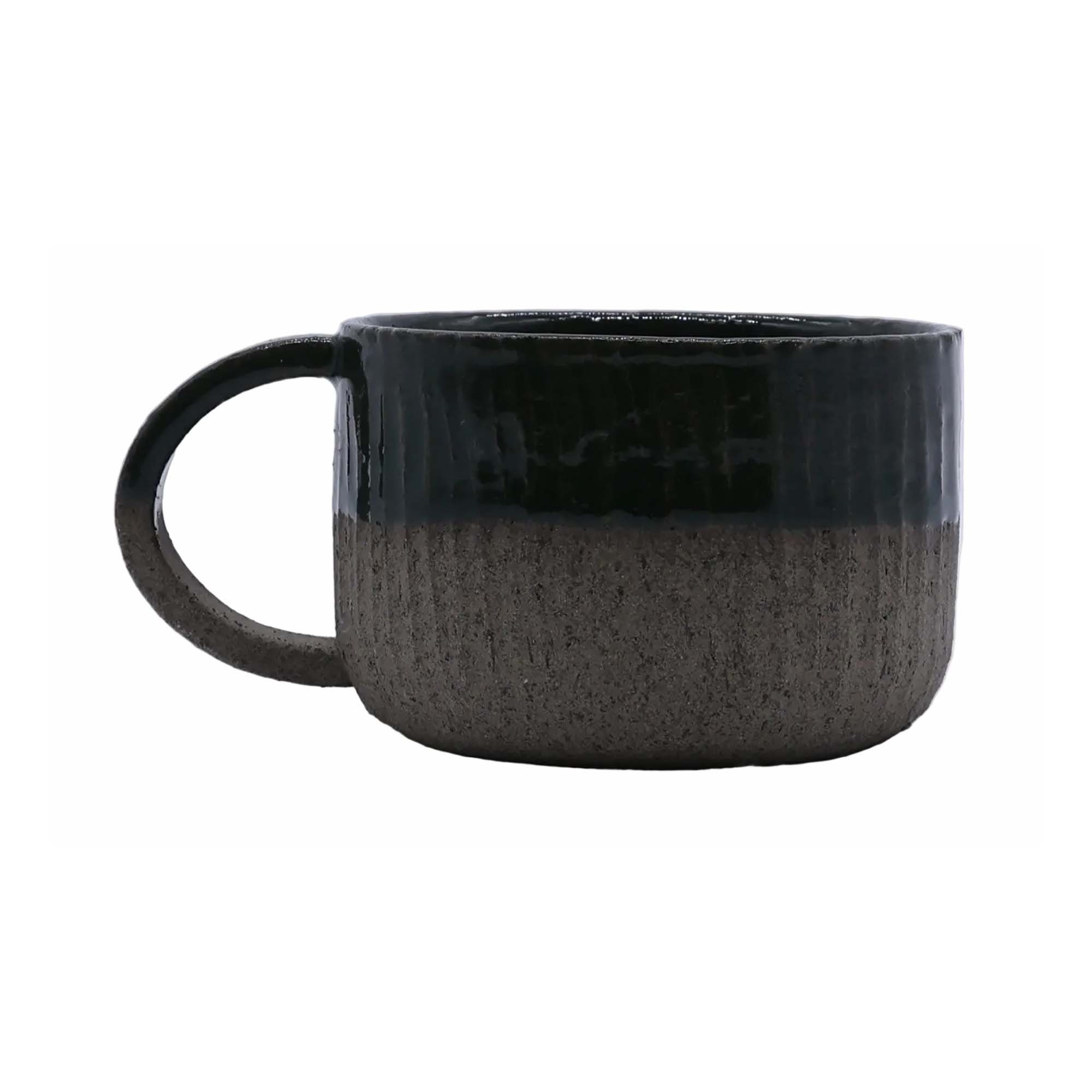 Bluverde Arte Handmade Ceramic Smoked Grey Stoneware Mug