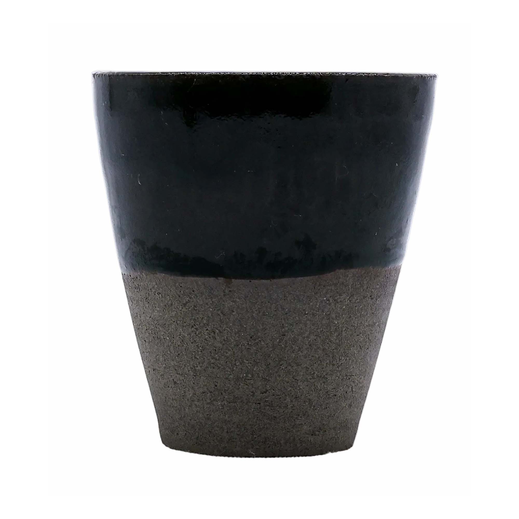 Bluverde Quadra Handmade Ceramic Smoked Grey Stoneware Tall Ceramic Cup