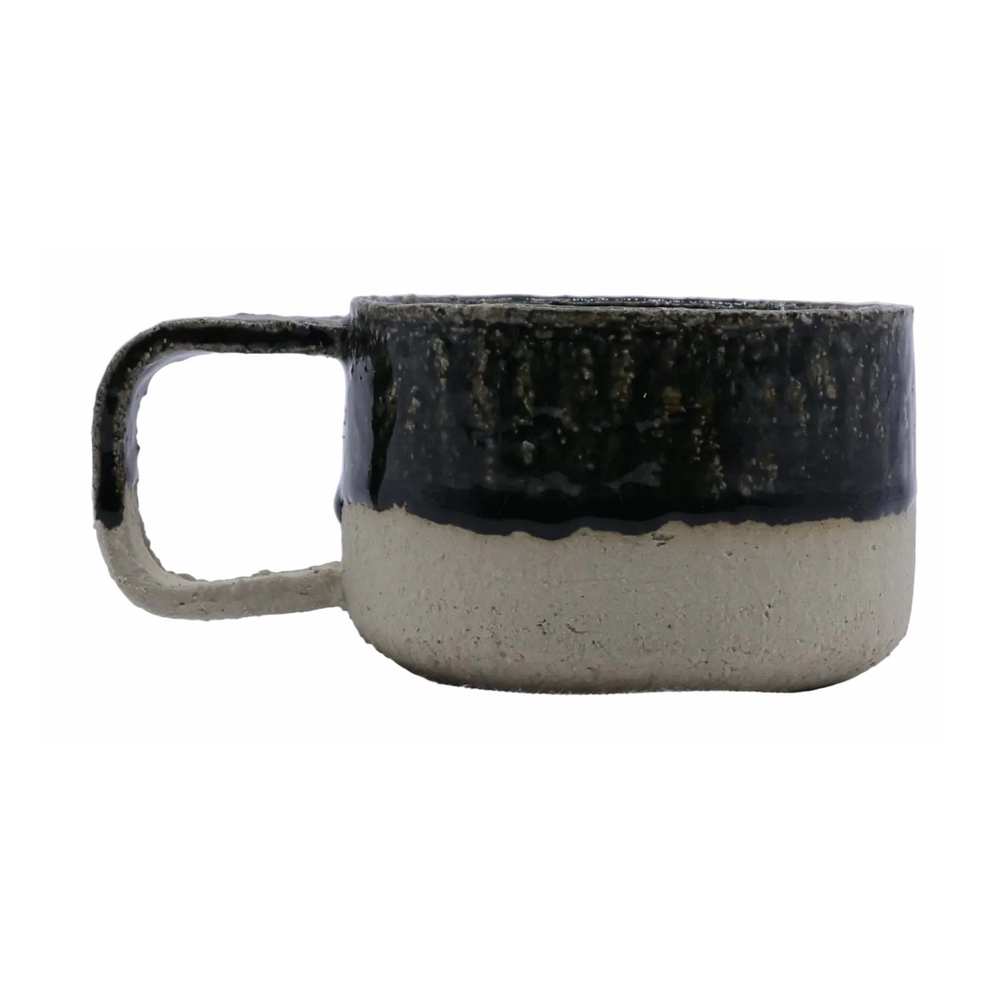 Bluvio Grande Handmade Milled Stoneware Big Ceramic Mug