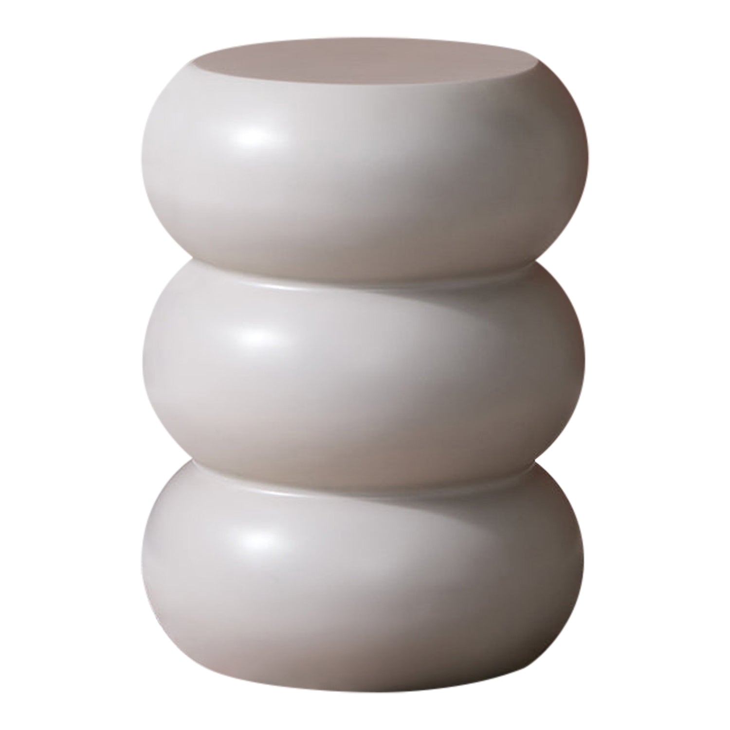 Essie Curvy Side Table in Panna Cotta