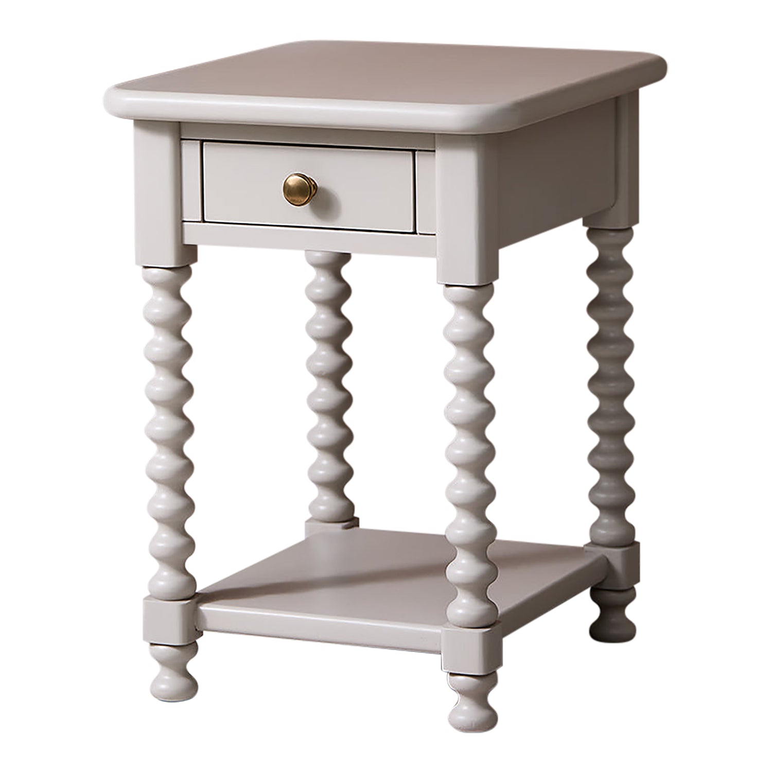 Harlow Bedside Table in Panna Cotta