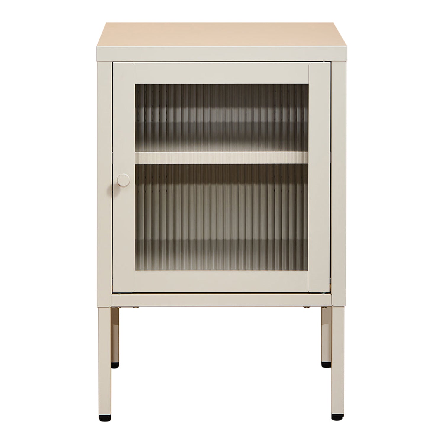 Small Simkin Bedside Cabinet in Panna Cotta Right Hand Opening