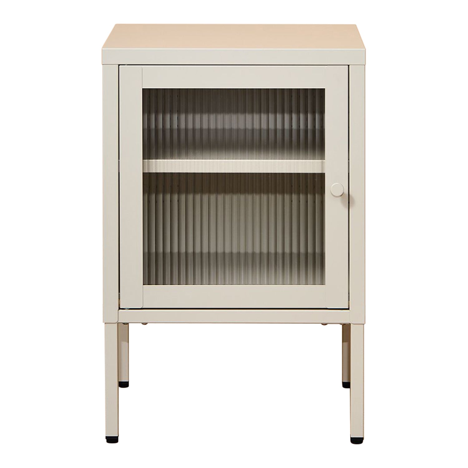 Small Simkin Bedside Cabinet in Panna Cotta Left Hand Opening