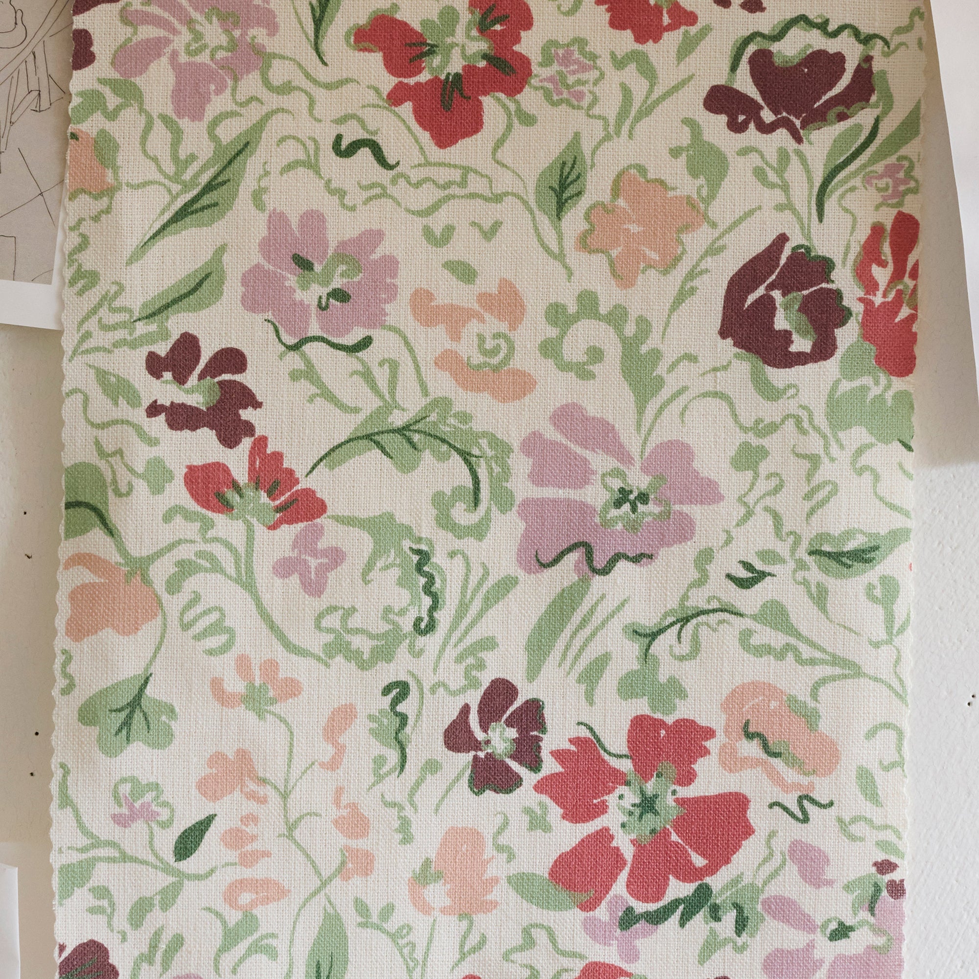 Wandle Wilde Linen Fabric | Fire