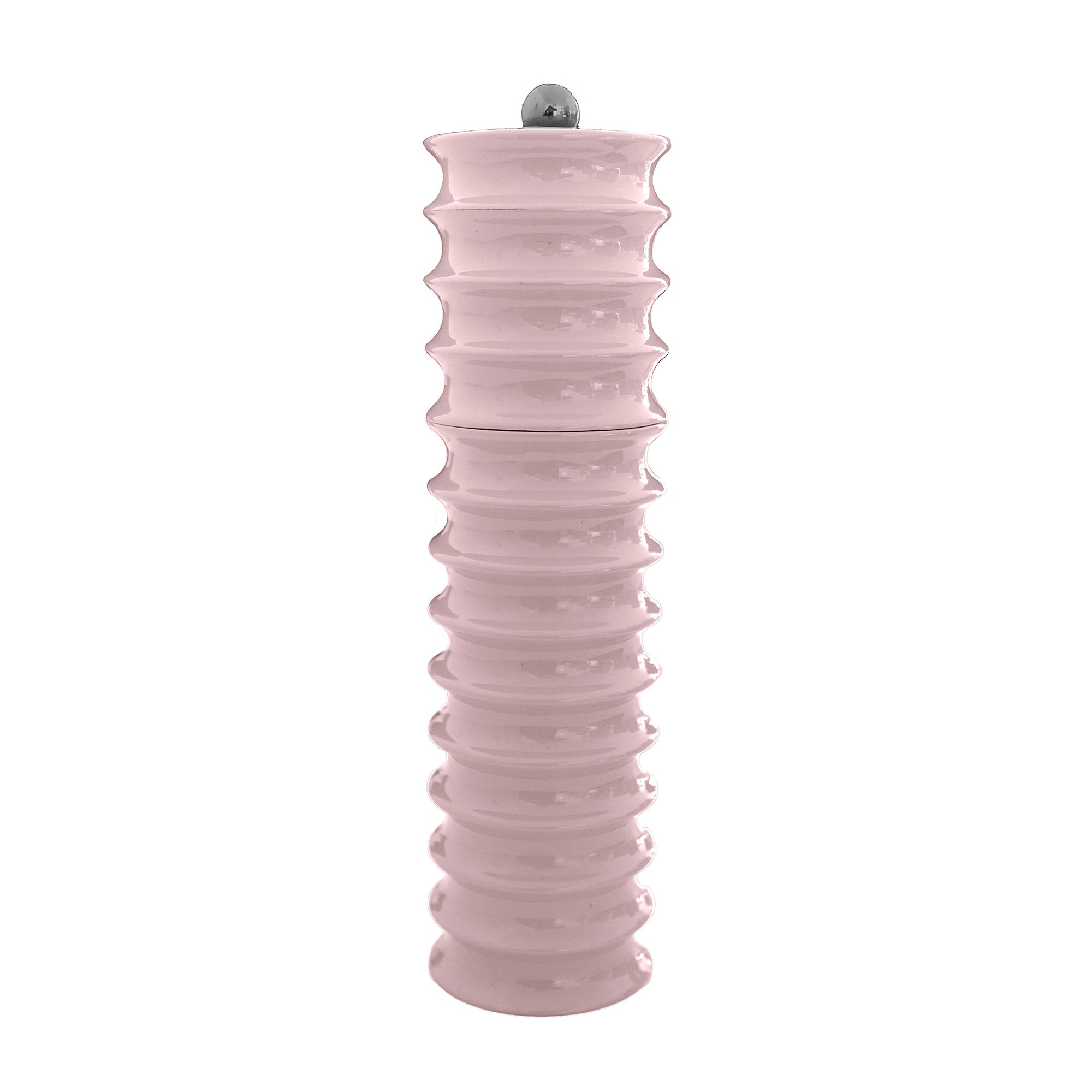 Pale Pink Twister Salt and Pepper Mill